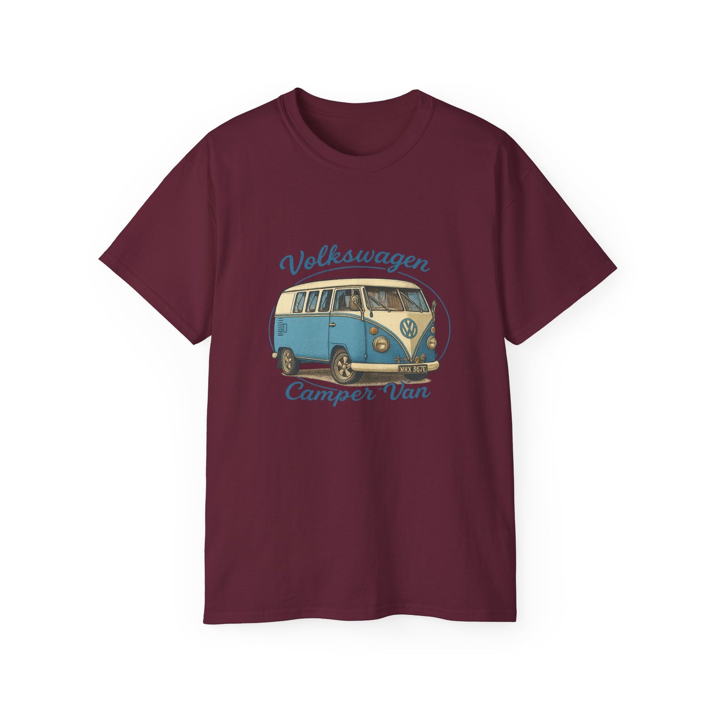 Vintage Volkswagen Camper Van Blue 3/4 T-Shirt