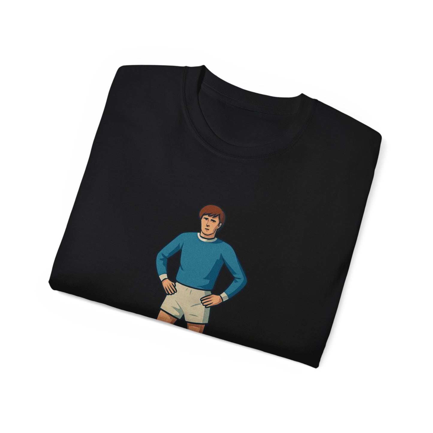Colin Bell Cartoon Subbuteo T-Shirt - Manchester City