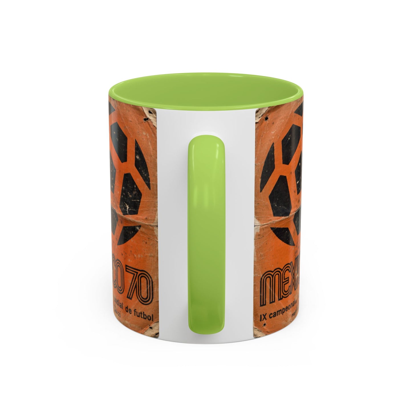 Mexico 70 World Cup Poster Orange Coffee Mug (11, 15oz)