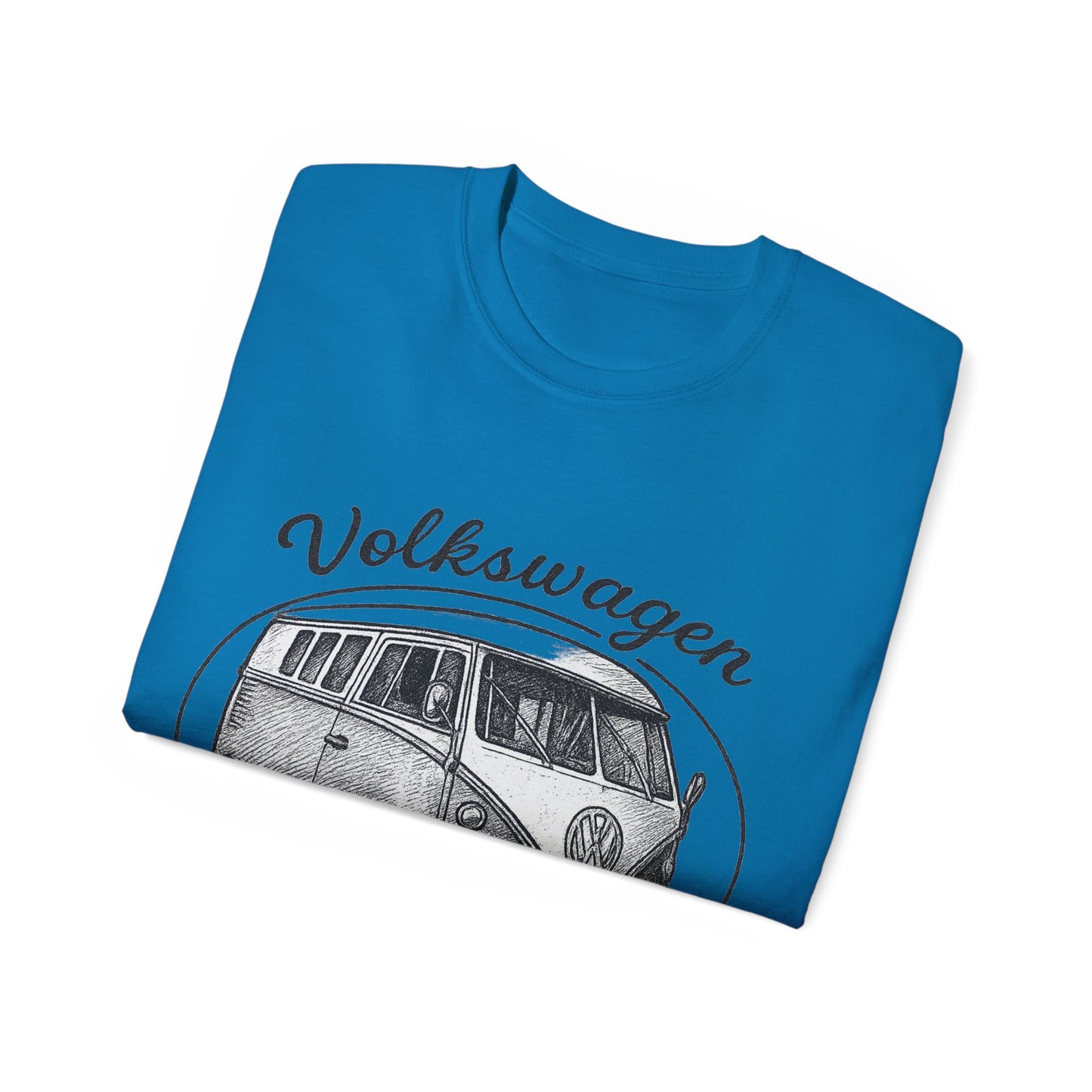 Volkswagen Camper Van 3/4 Black and White Drawing T-Shirt