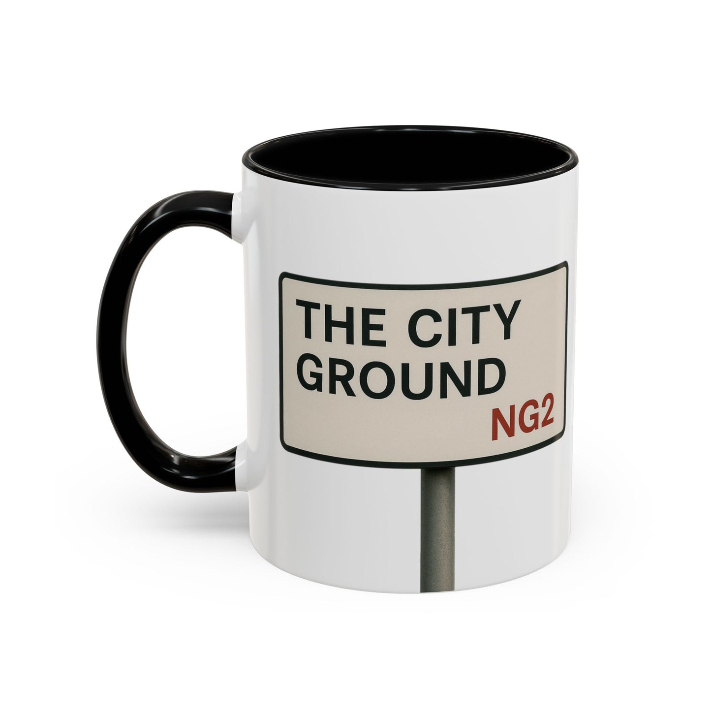 The City Ground Nottingham Forest Road Sign Mug