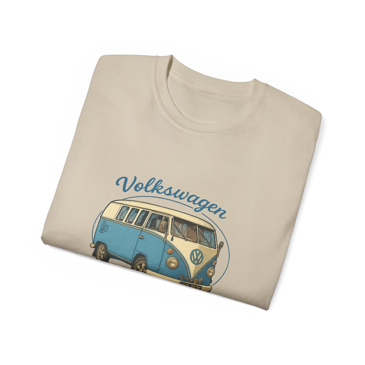 Vintage Volkswagen Camper Van Blue 3/4 T-Shirt