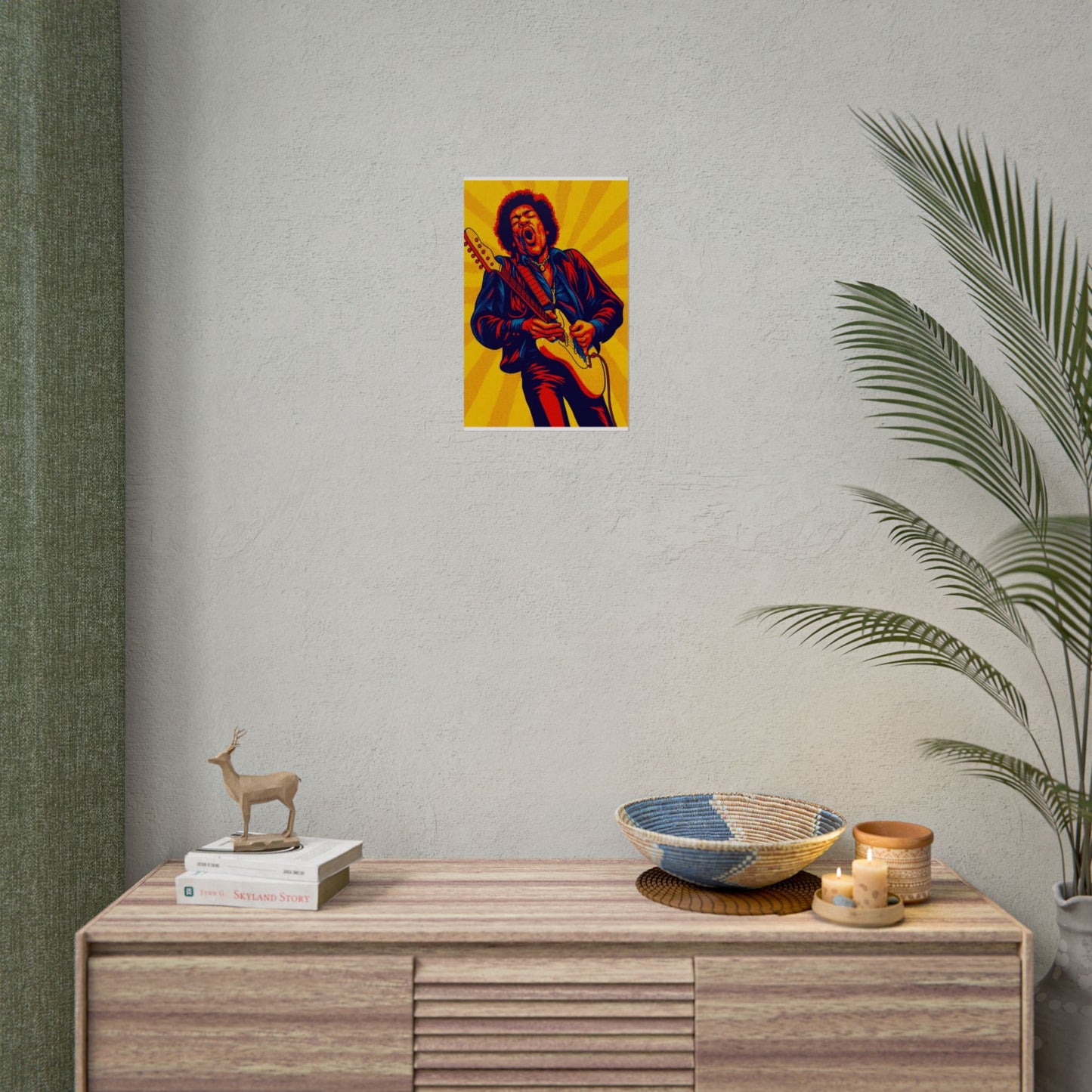 Jimi Hendrix Guitar Pop Art Poster