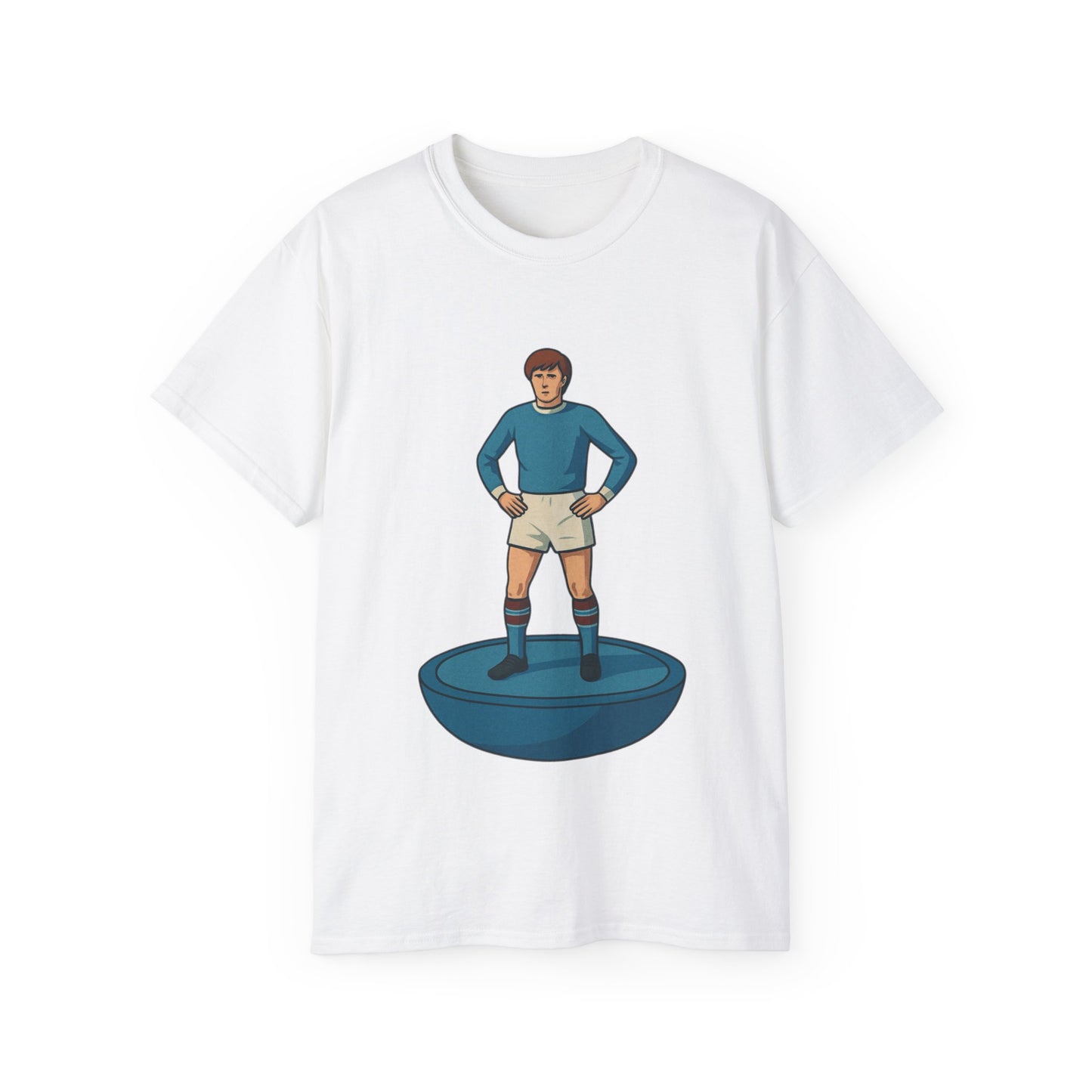 Colin Bell Cartoon Subbuteo T-Shirt - Manchester City