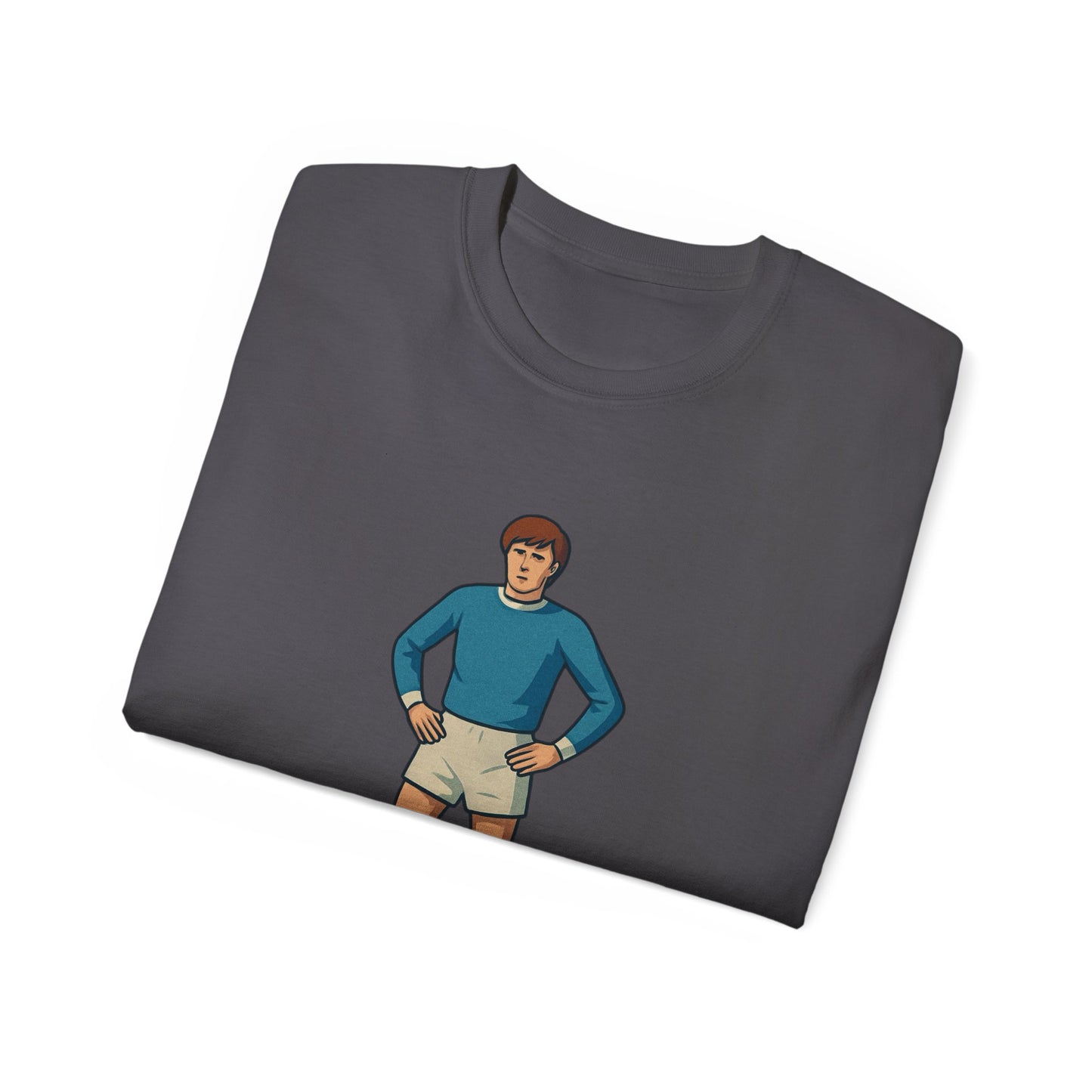 Colin Bell Cartoon Subbuteo T-Shirt - Manchester City