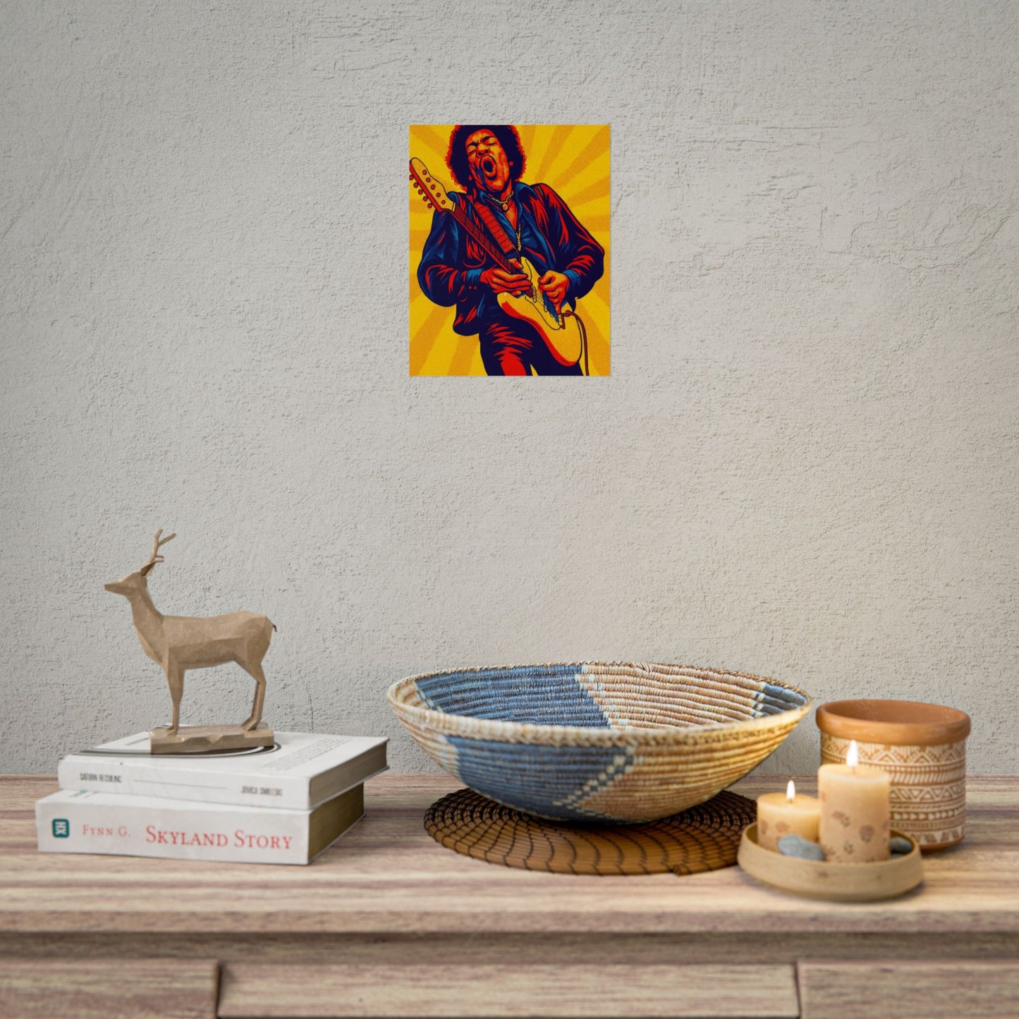 Jimi Hendrix Guitar Pop Art Poster