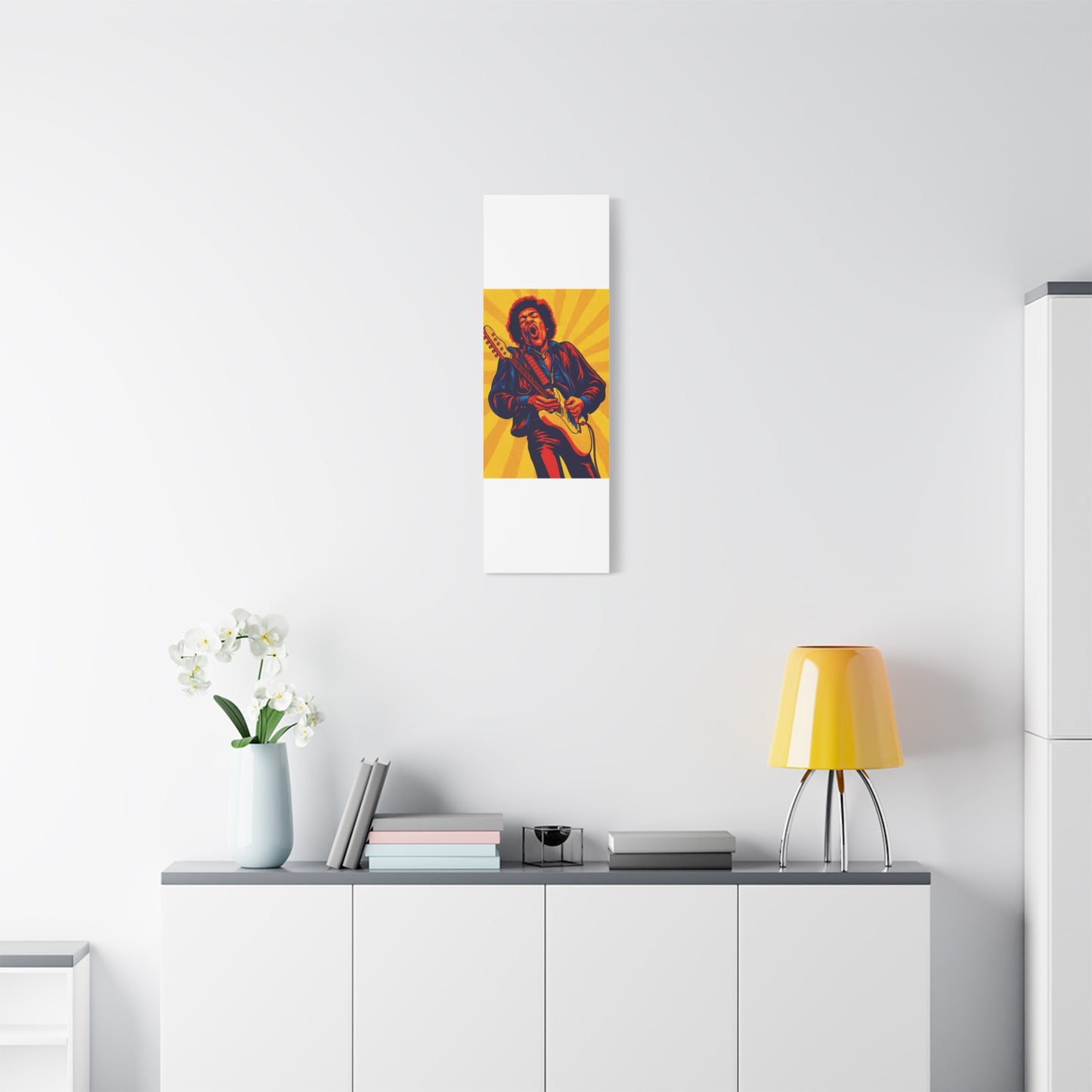 Jimi Hendrix Guitar Pop Art Canvas