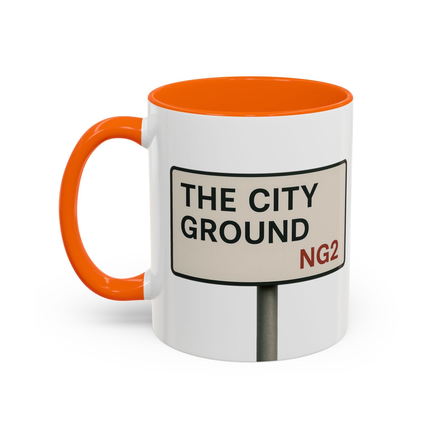 The City Ground Nottingham Forest Road Sign Mug
