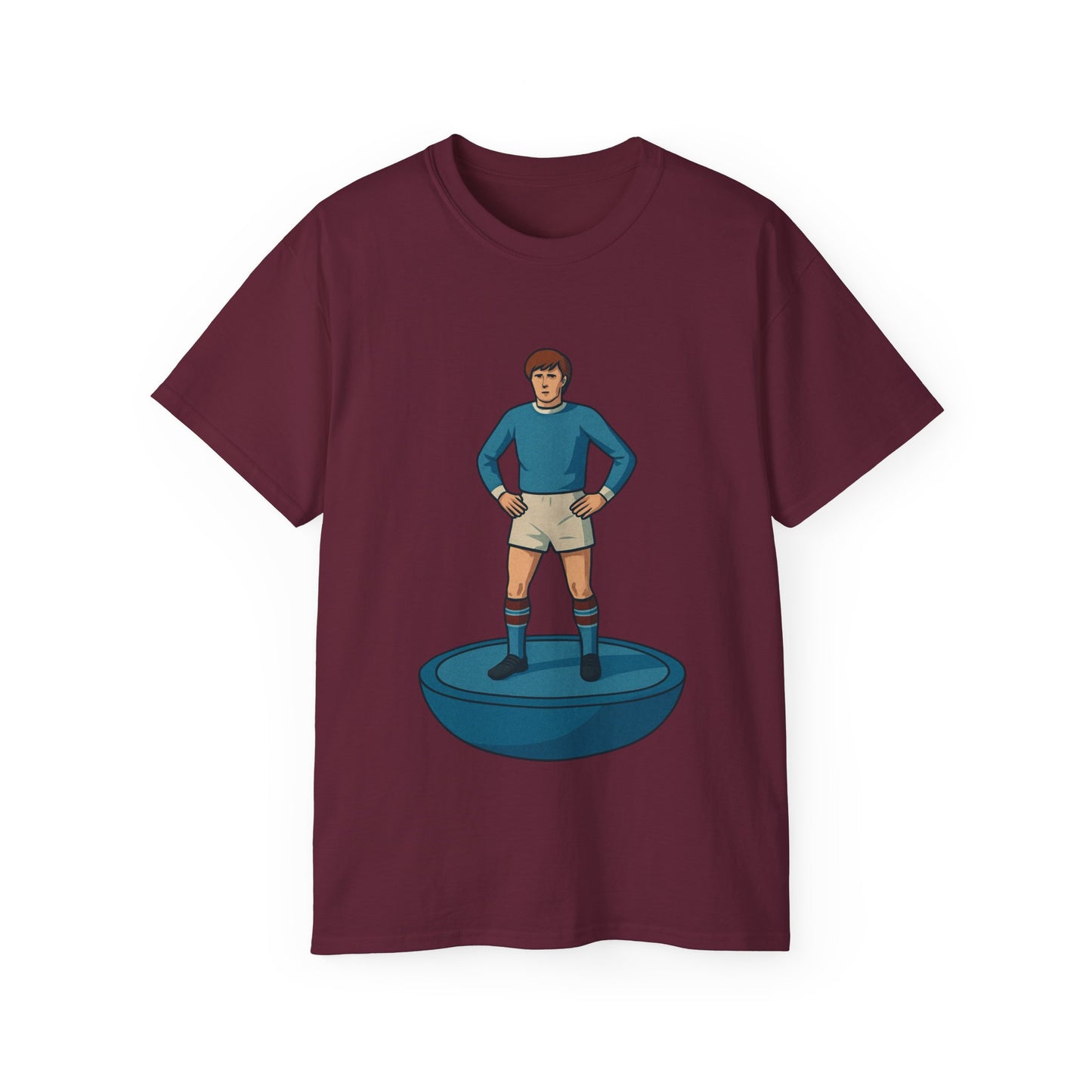 Colin Bell Cartoon Subbuteo T-Shirt - Manchester City