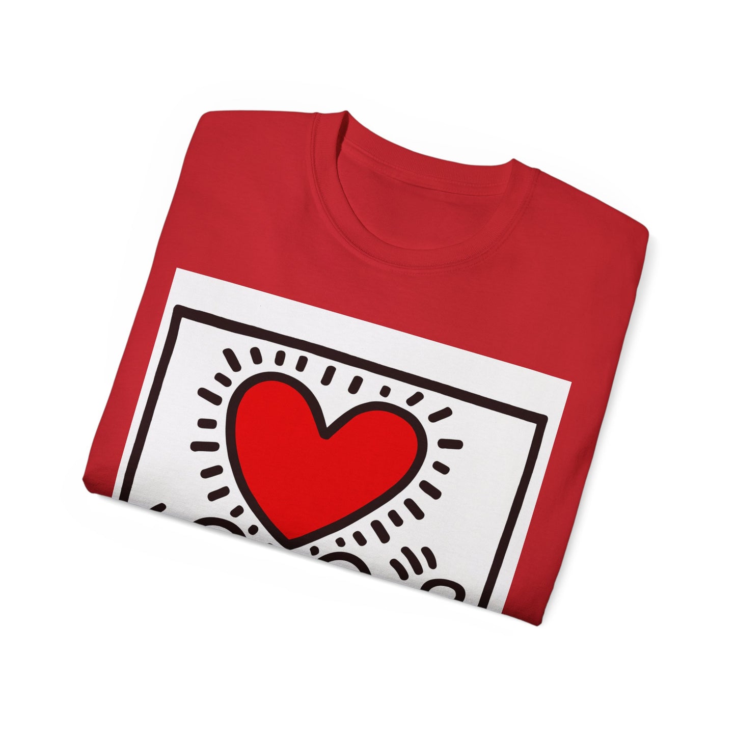 Keith Haring Heart Couple T-Shirt