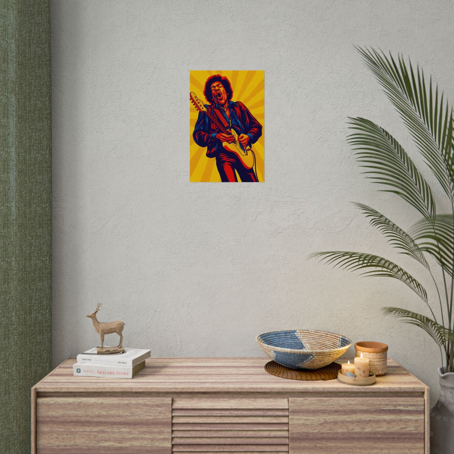 Jimi Hendrix Guitar Pop Art Poster