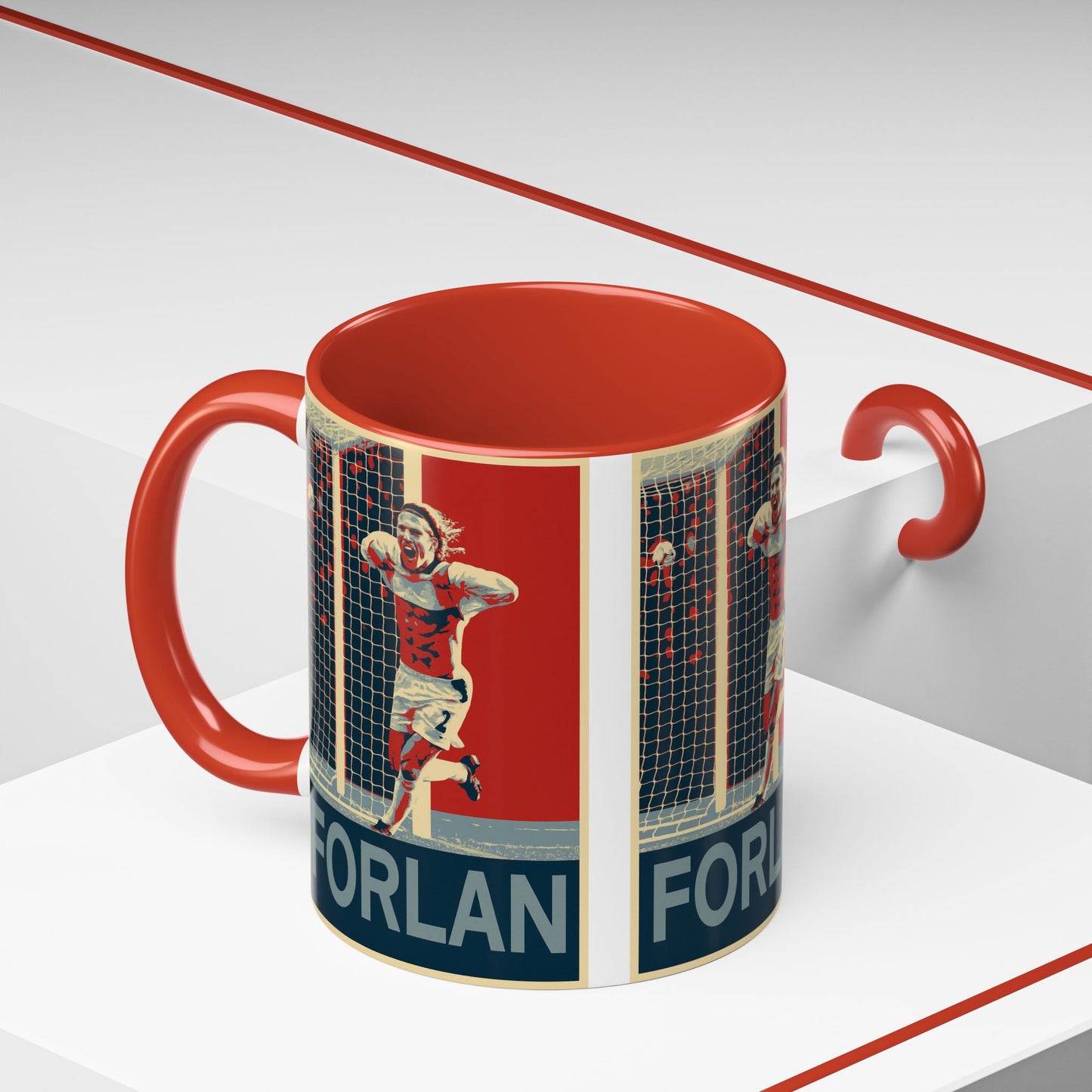 Diego Forlan Liverpool Goal Celebration Mug - Manchester United