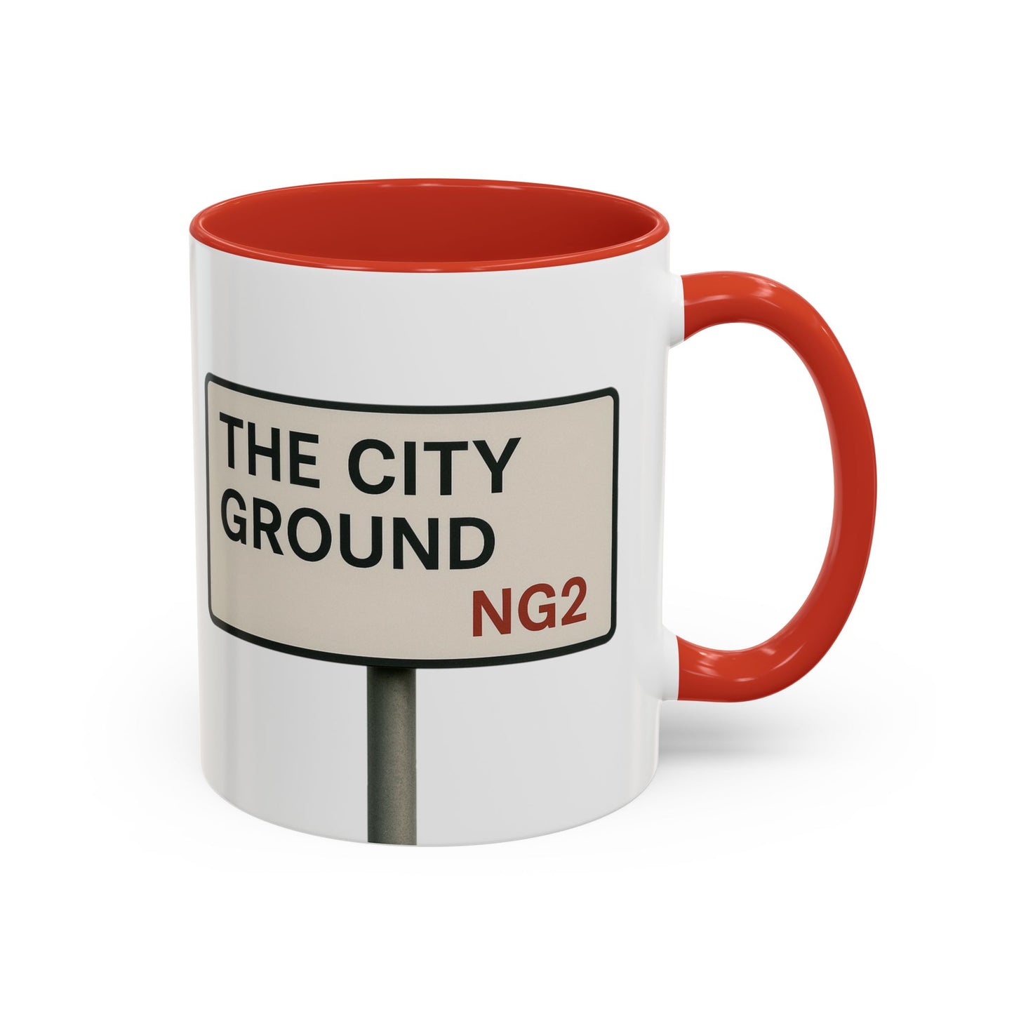 The City Ground Nottingham Forest Road Sign Mug