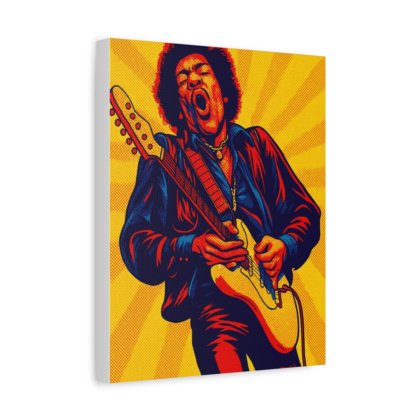 Jimi Hendrix Guitar Pop Art Canvas
