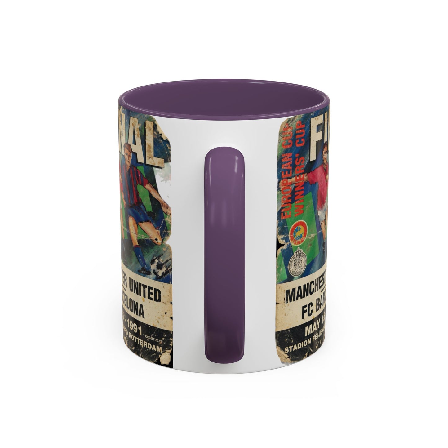 1991 European Cup Winners Cup Final Manchester United Barcelona Poster Accent Coffee Mug (11, 15oz)
