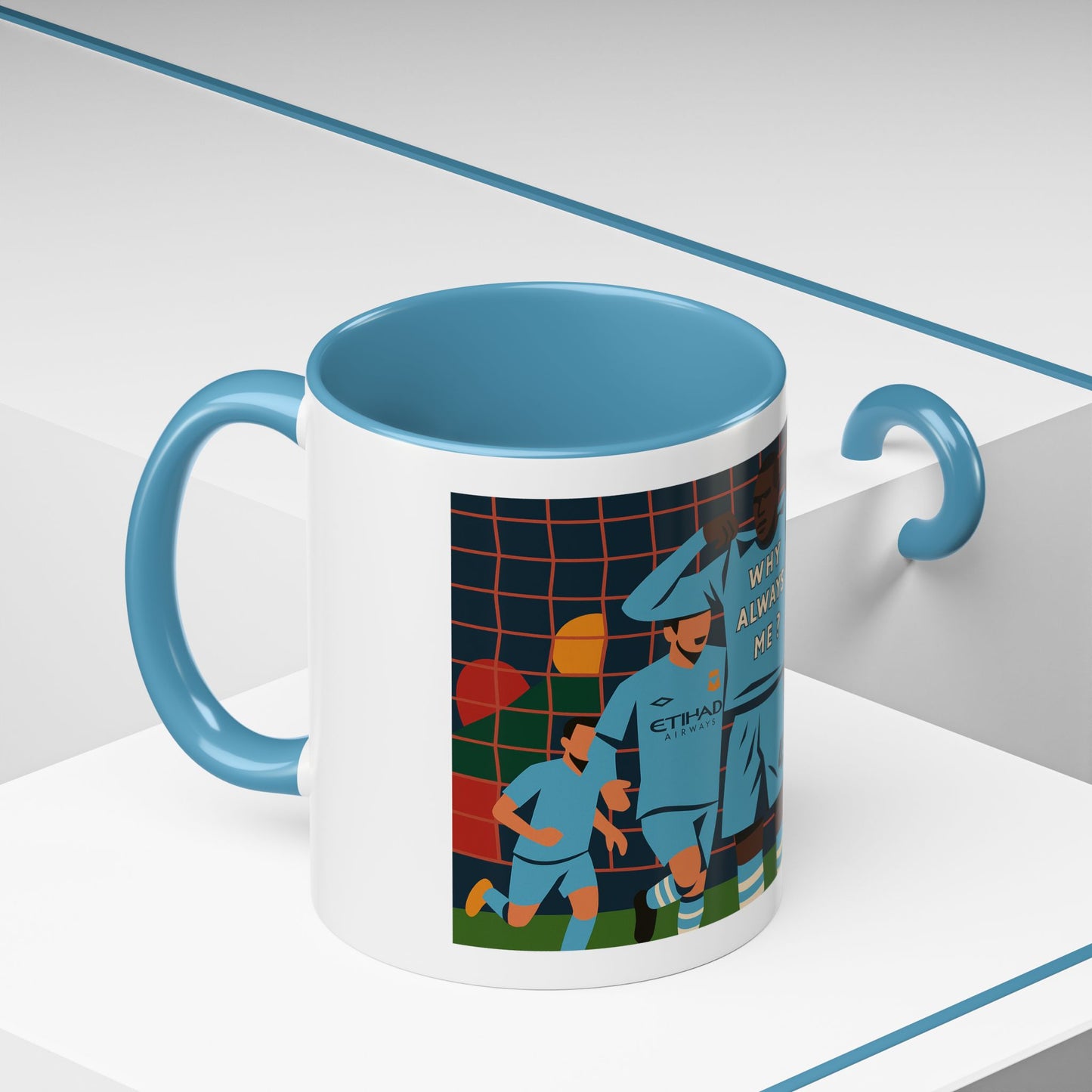 Balotelli Why Always Me? Mug - Manchester City