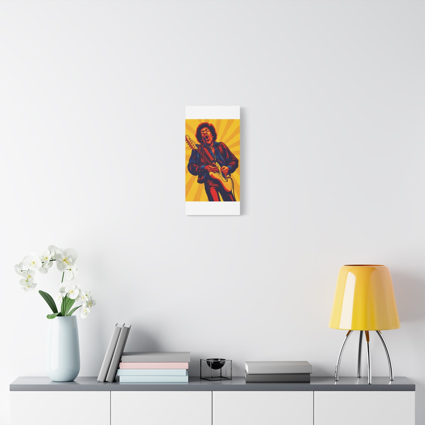 Jimi Hendrix Guitar Pop Art Canvas
