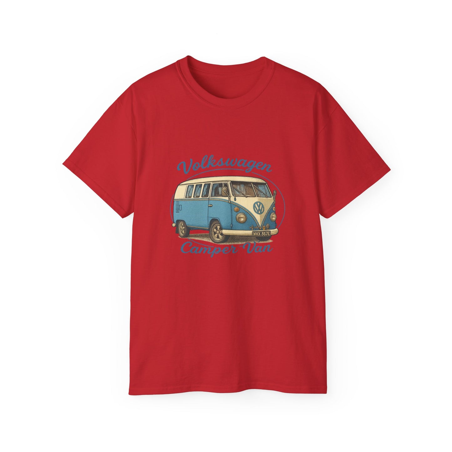 Vintage Volkswagen Camper Van Blue 3/4 T-Shirt