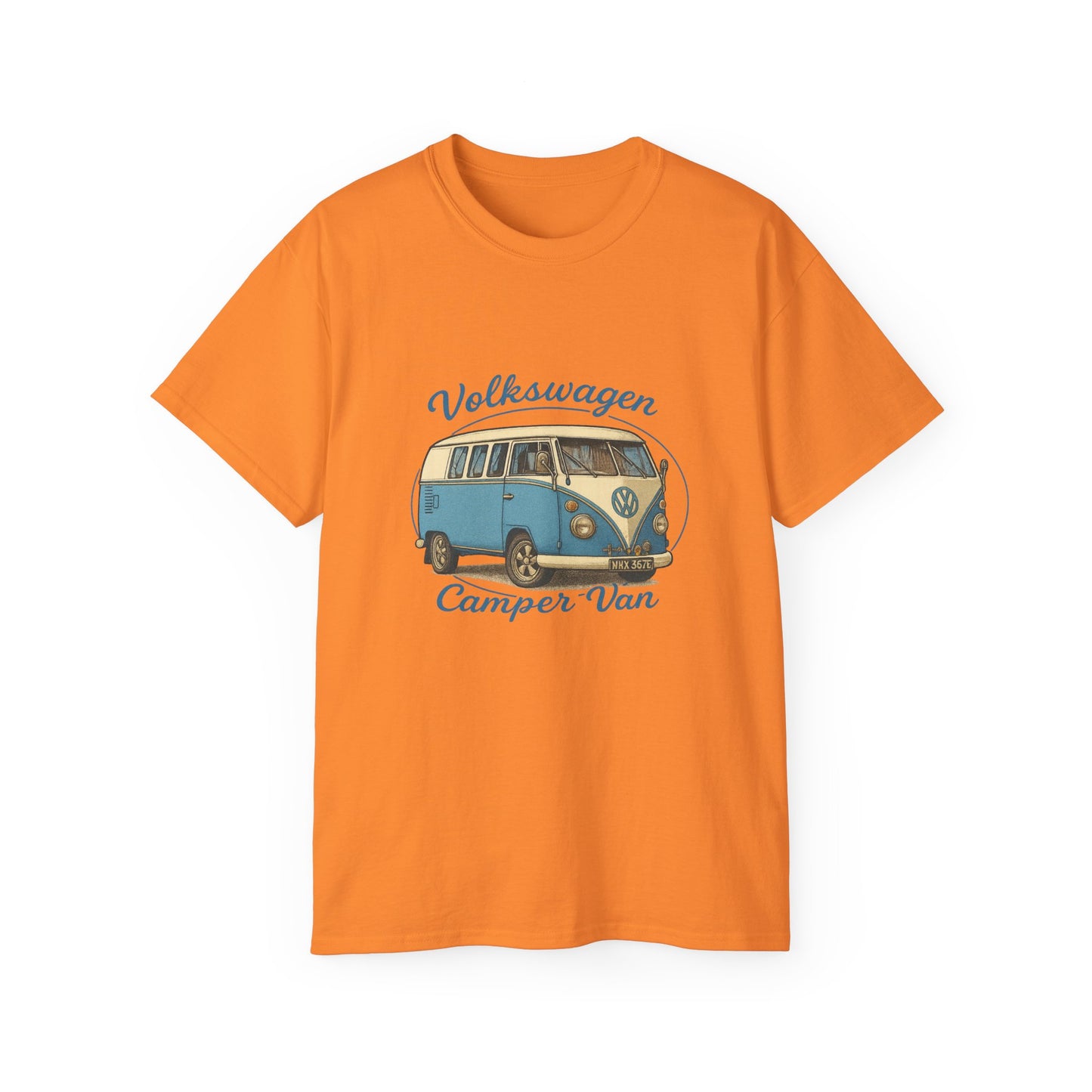 Vintage Volkswagen Camper Van Blue 3/4 T-Shirt