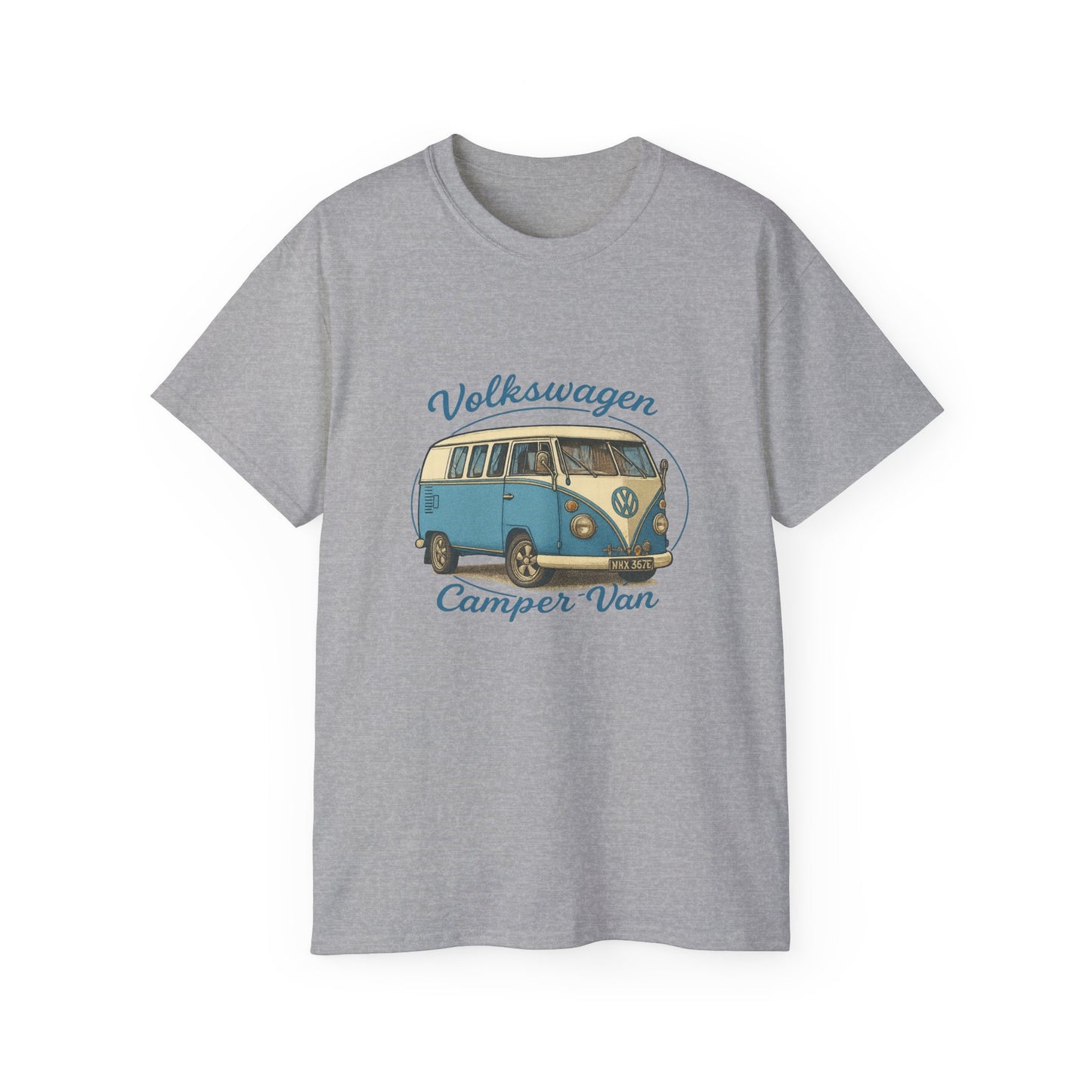 Vintage Volkswagen Camper Van Blue 3/4 T-Shirt