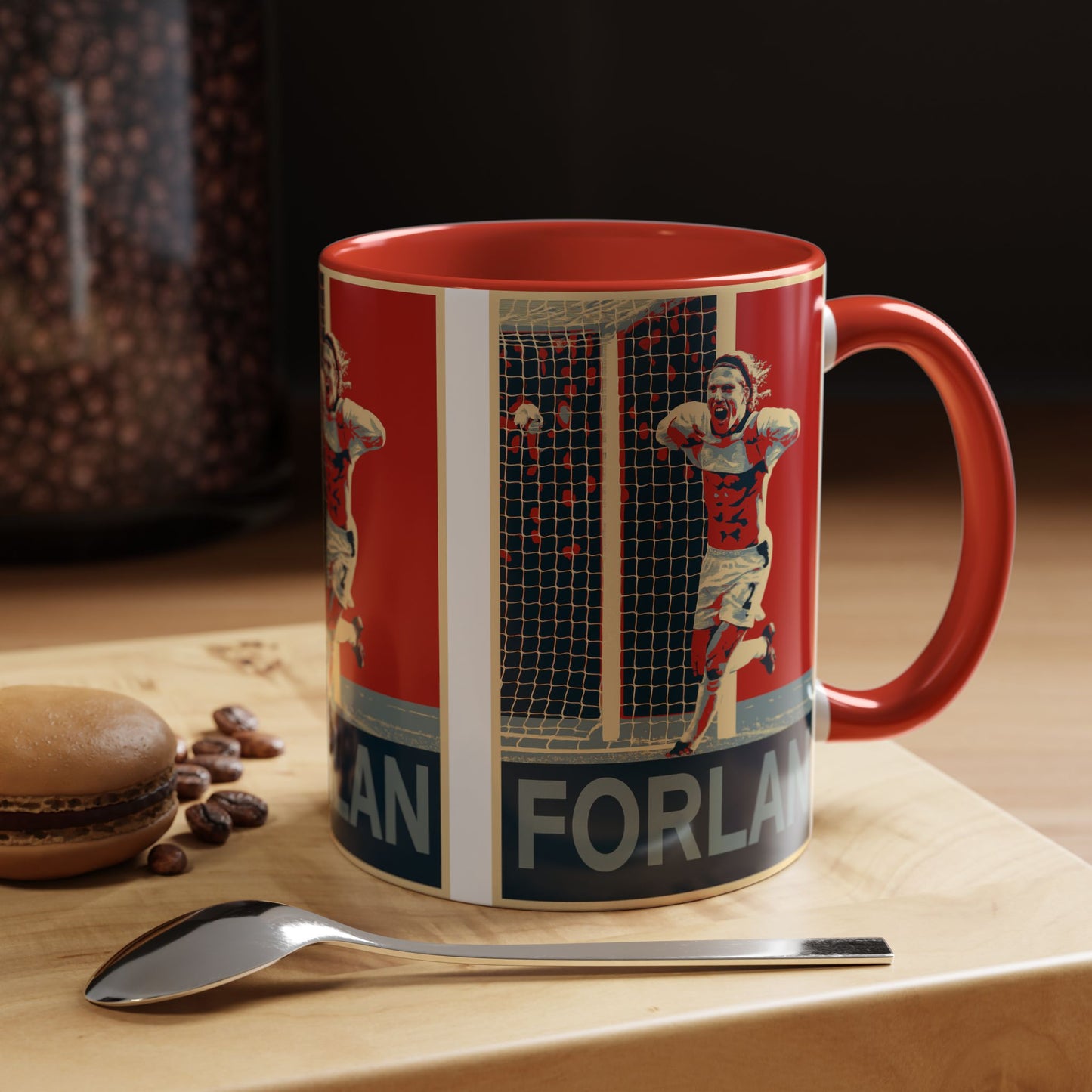 Diego Forlan Liverpool Goal Celebration Mug - Manchester United