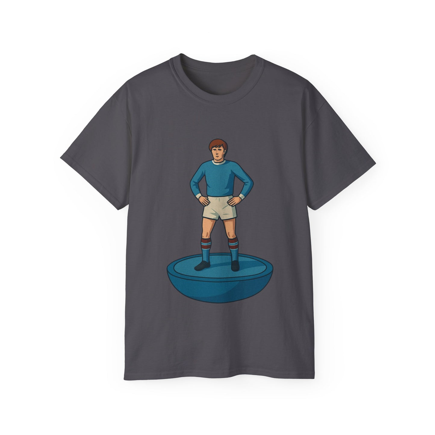Colin Bell Cartoon Subbuteo T-Shirt - Manchester City