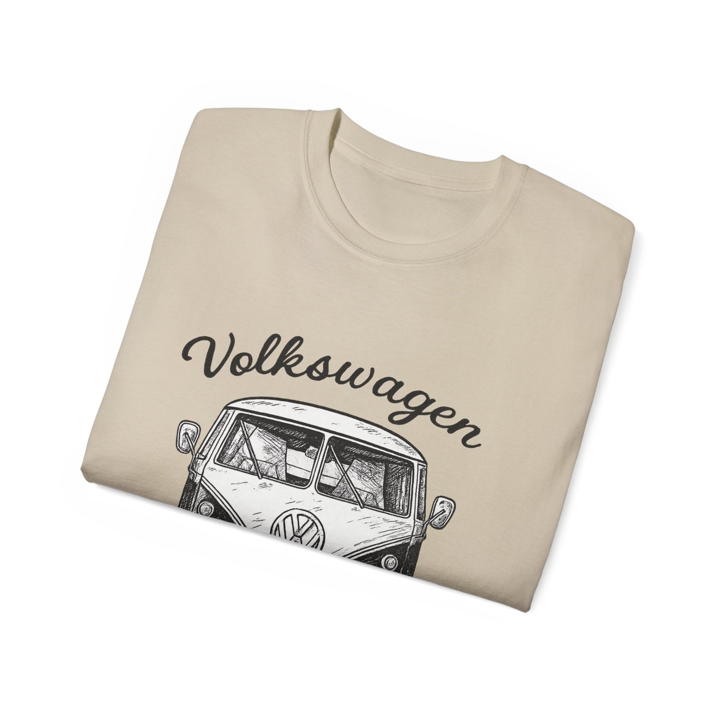 Volkswagen Camper Van Front Black and White