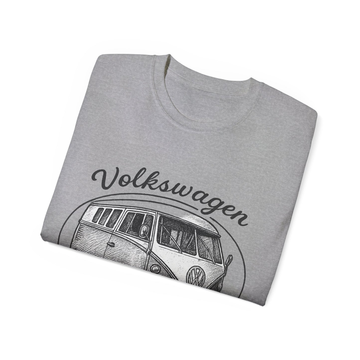 Volkswagen Camper Van 3/4 Black and White Drawing T-Shirt