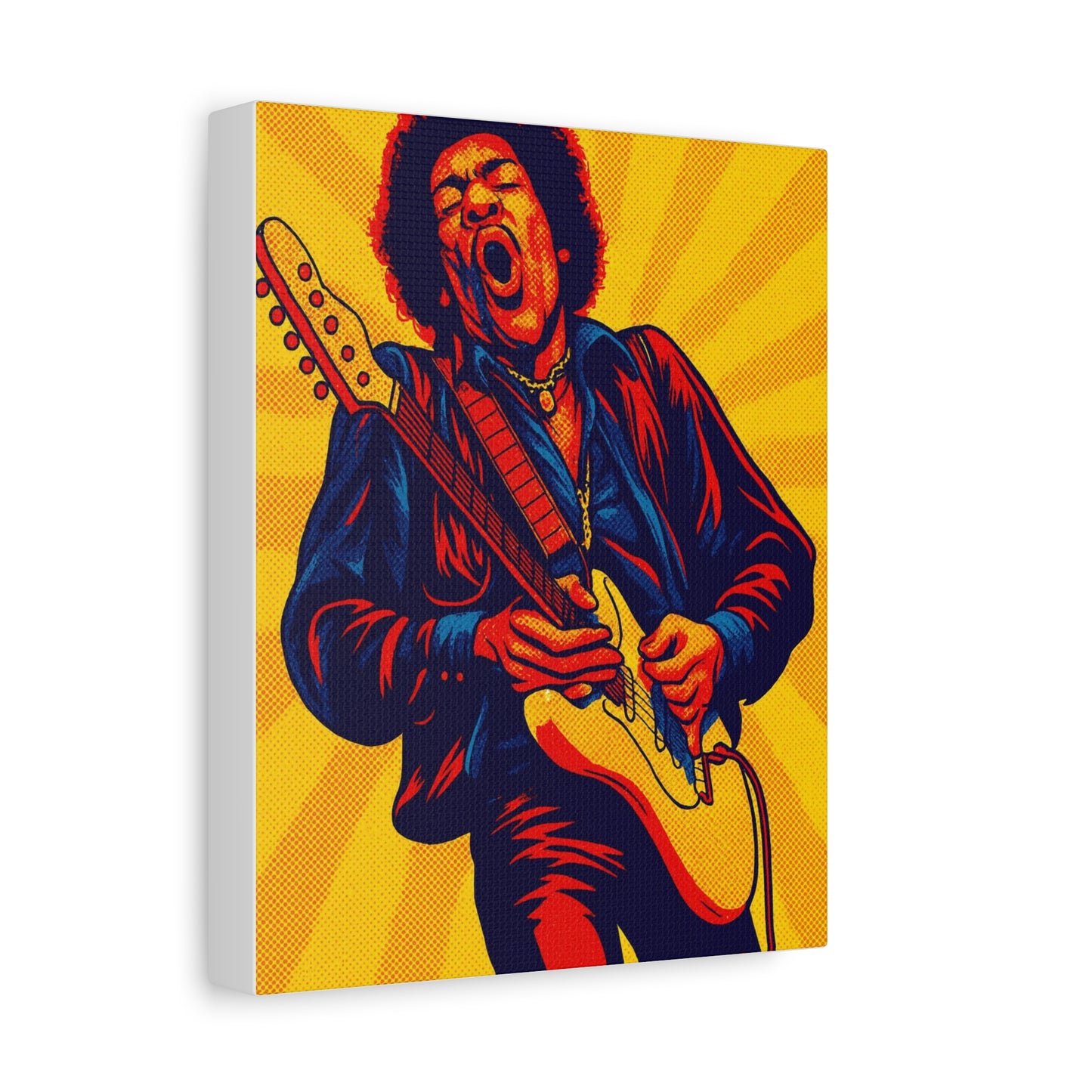 Jimi Hendrix Guitar Pop Art Canvas