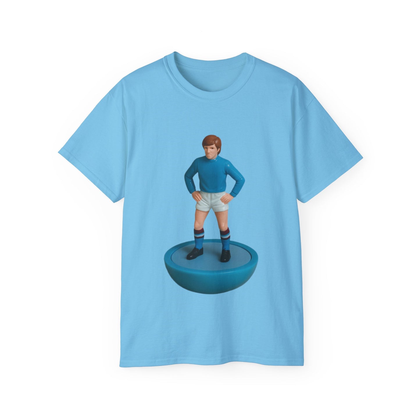 Colin Bell Cartoon Subbuteo T-Shirt - Manchester City