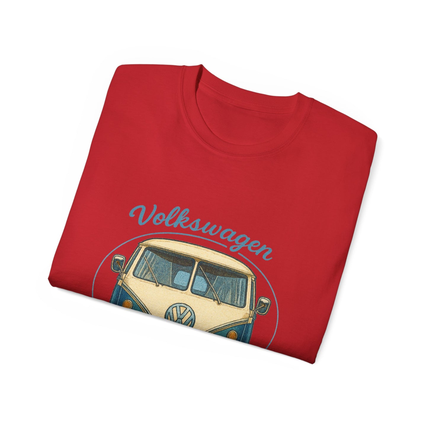 Vintage Volkswagen Camper Van Front Blue