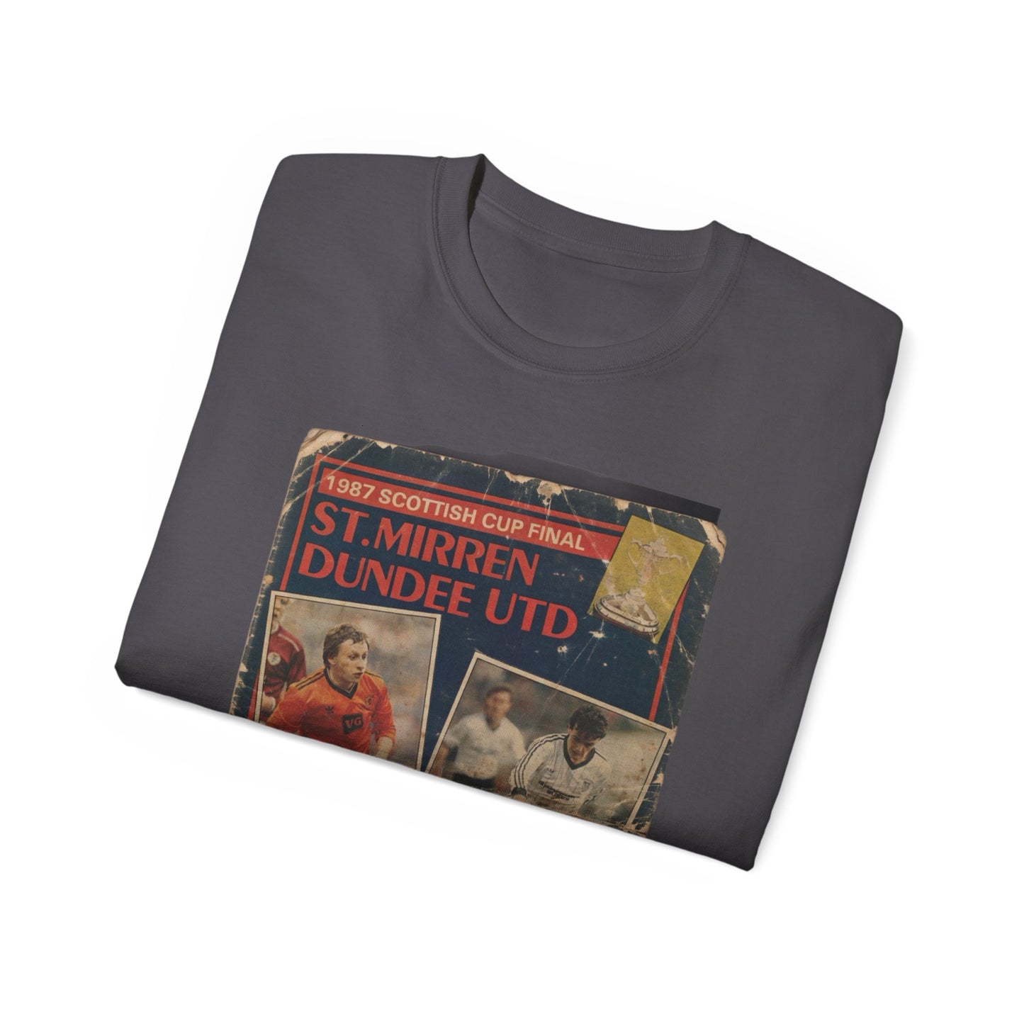 1987 Scottish Cup Final St Mirren Dundee United Programme Poster Unisex Ultra Cotton Tee