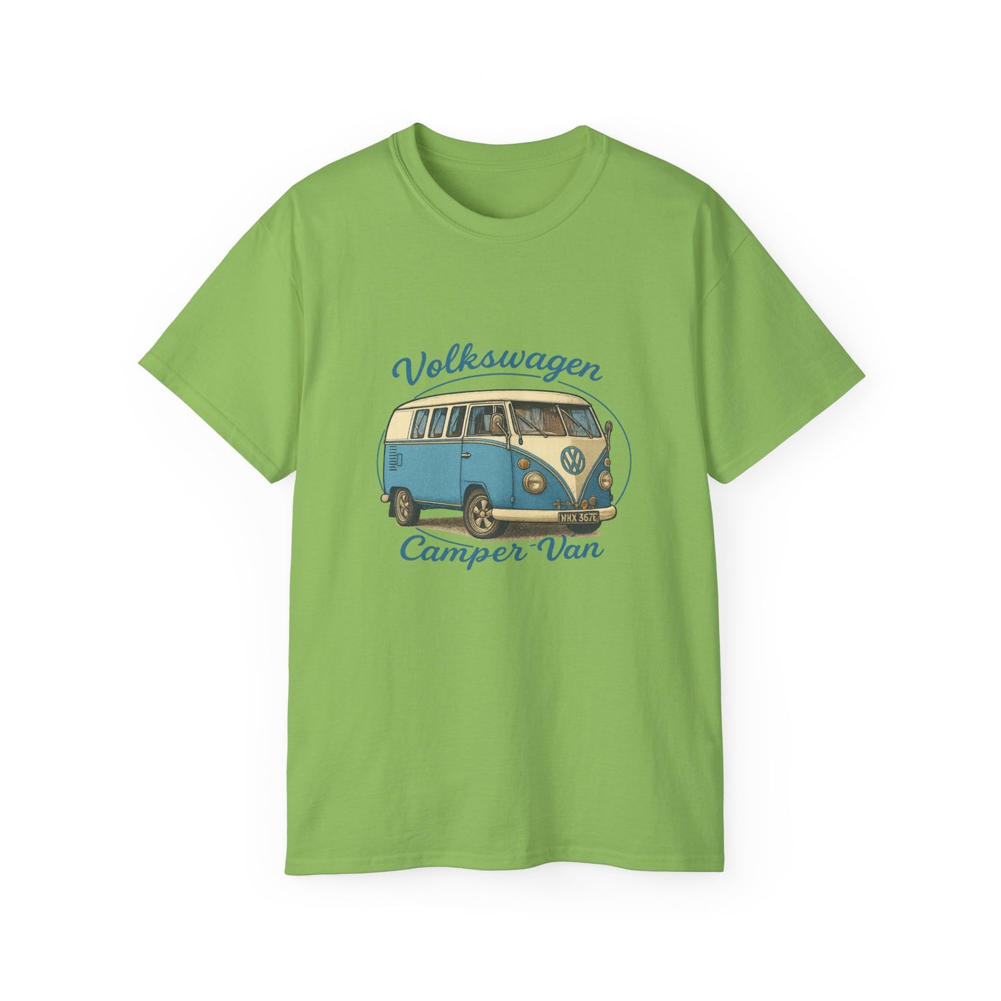 Vintage Volkswagen Camper Van Blue 3/4 T-Shirt