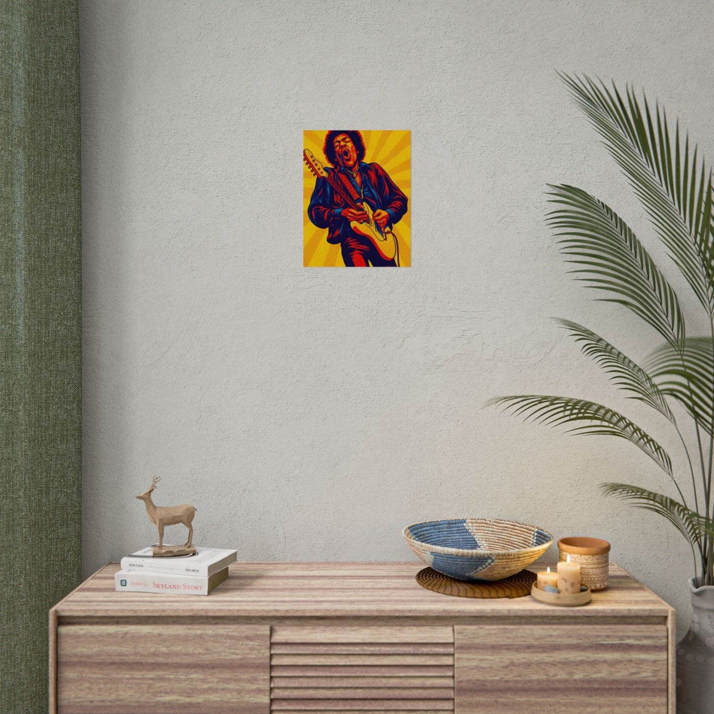 Jimi Hendrix Guitar Pop Art Poster