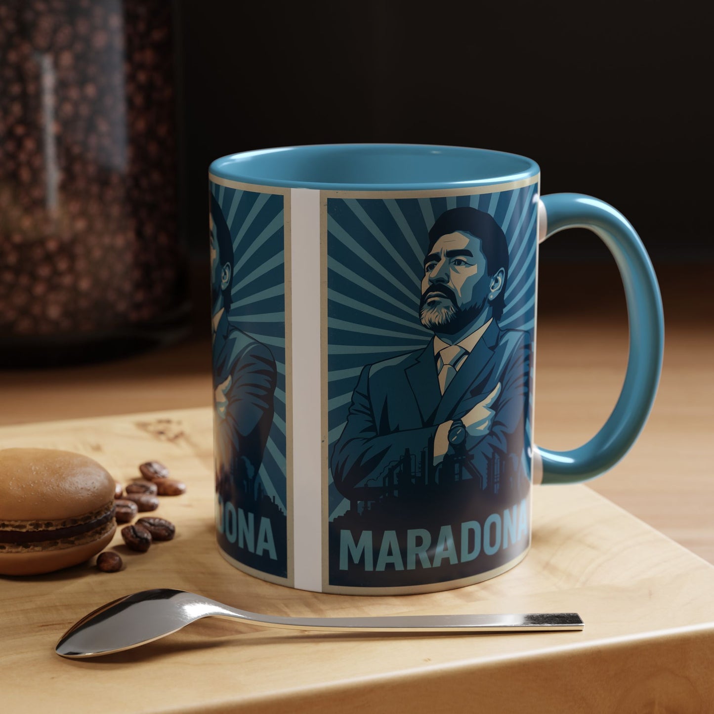 Diego Maradona Manager Blue Mug - Argentina