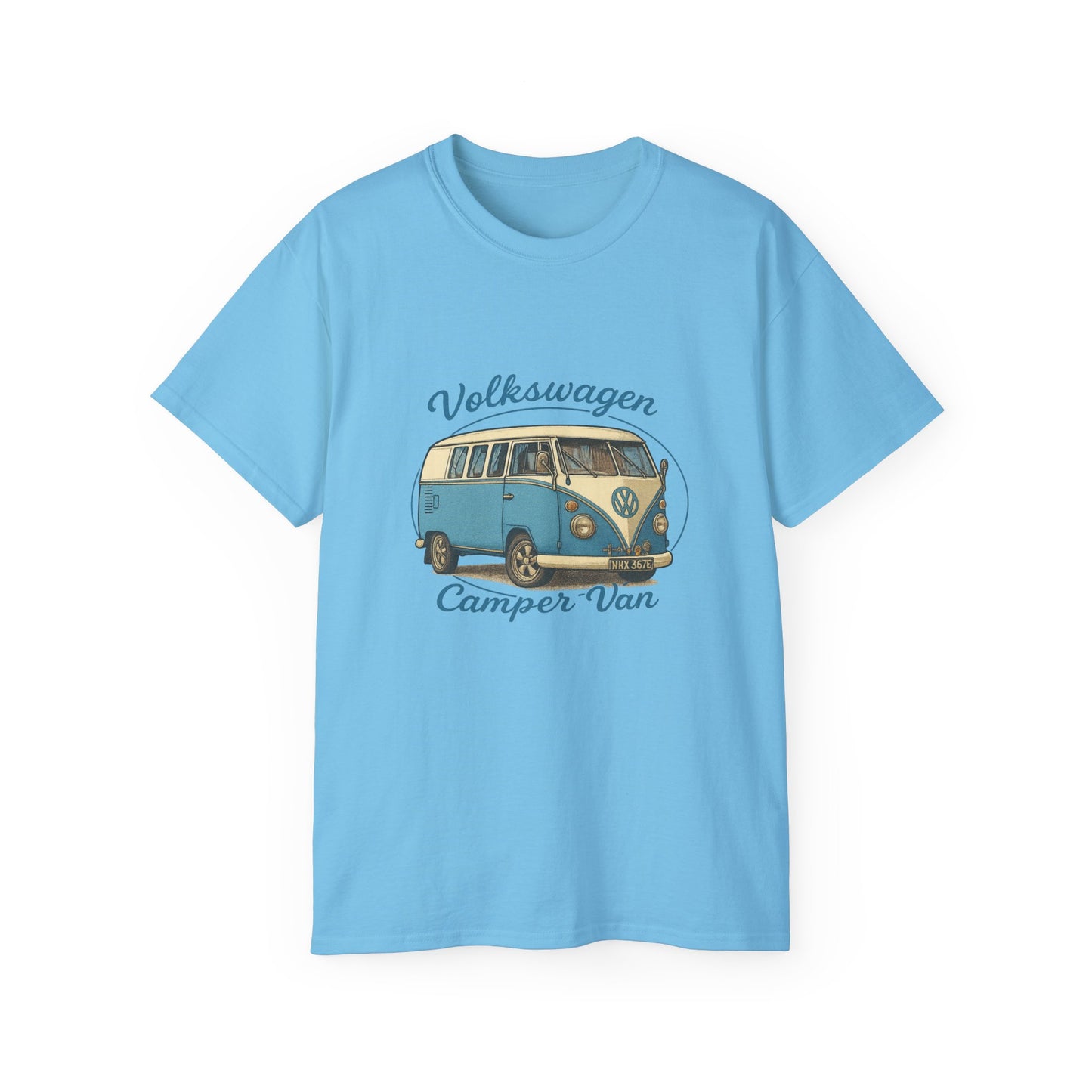 Vintage Volkswagen Camper Van Blue 3/4 T-Shirt