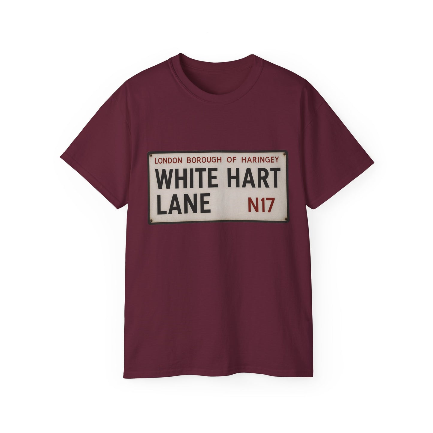White Hart Lane Tottenham Hotspur Road Sign T-Shirt