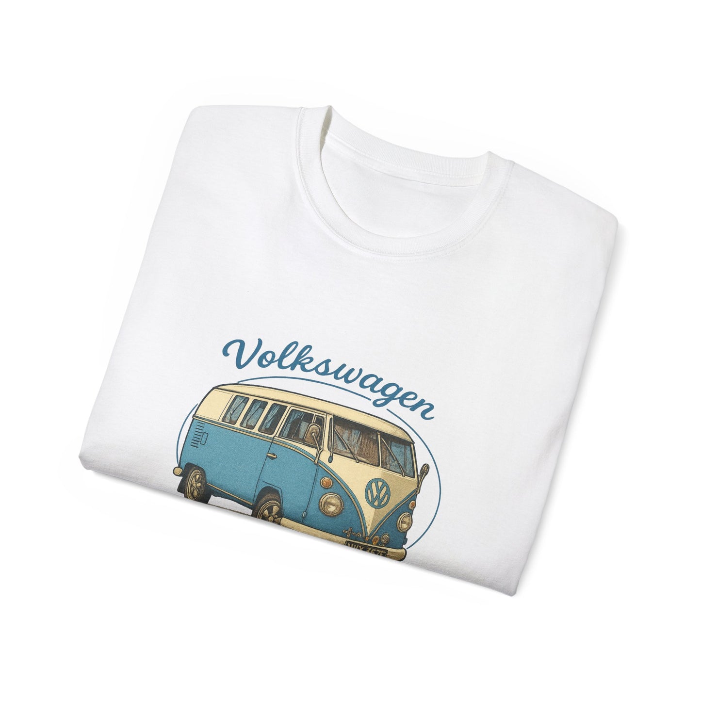 Vintage Volkswagen Camper Van Blue 3/4 T-Shirt