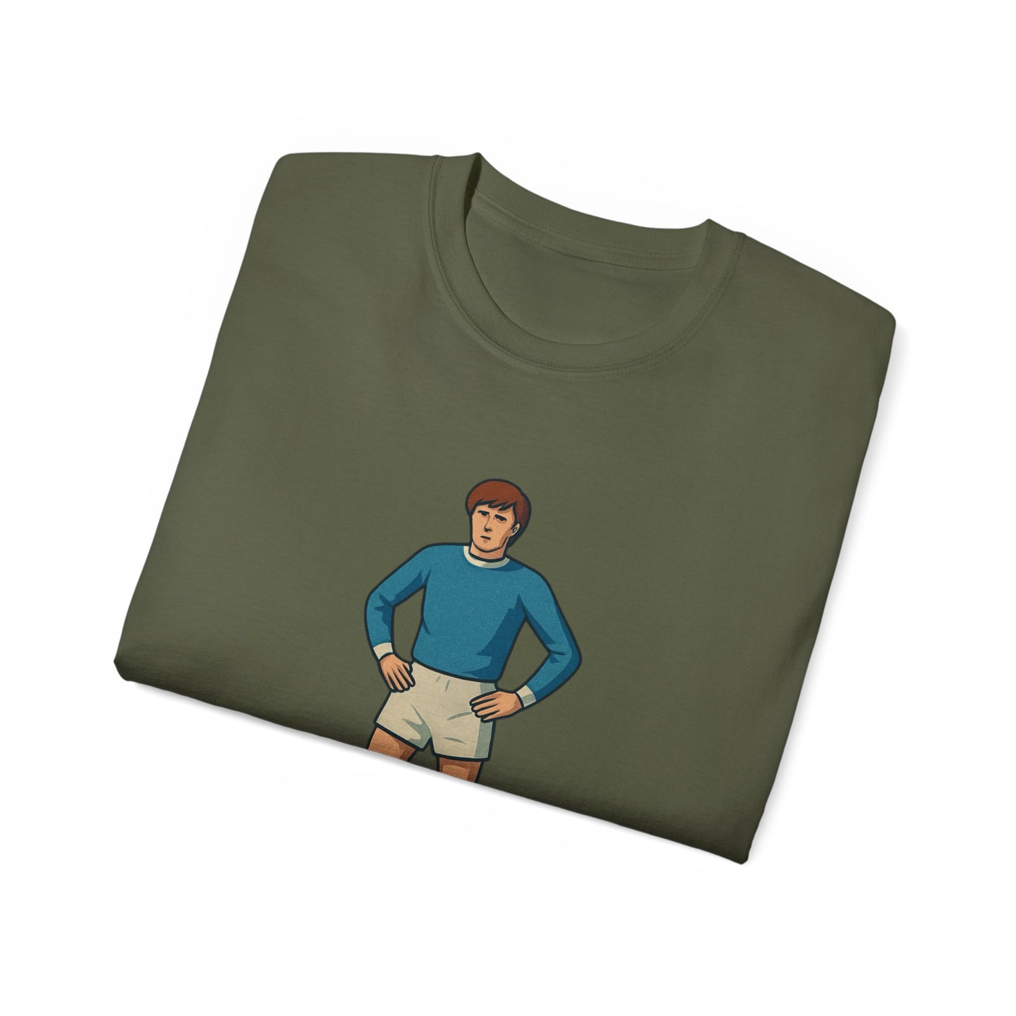 Colin Bell Cartoon Subbuteo T-Shirt - Manchester City