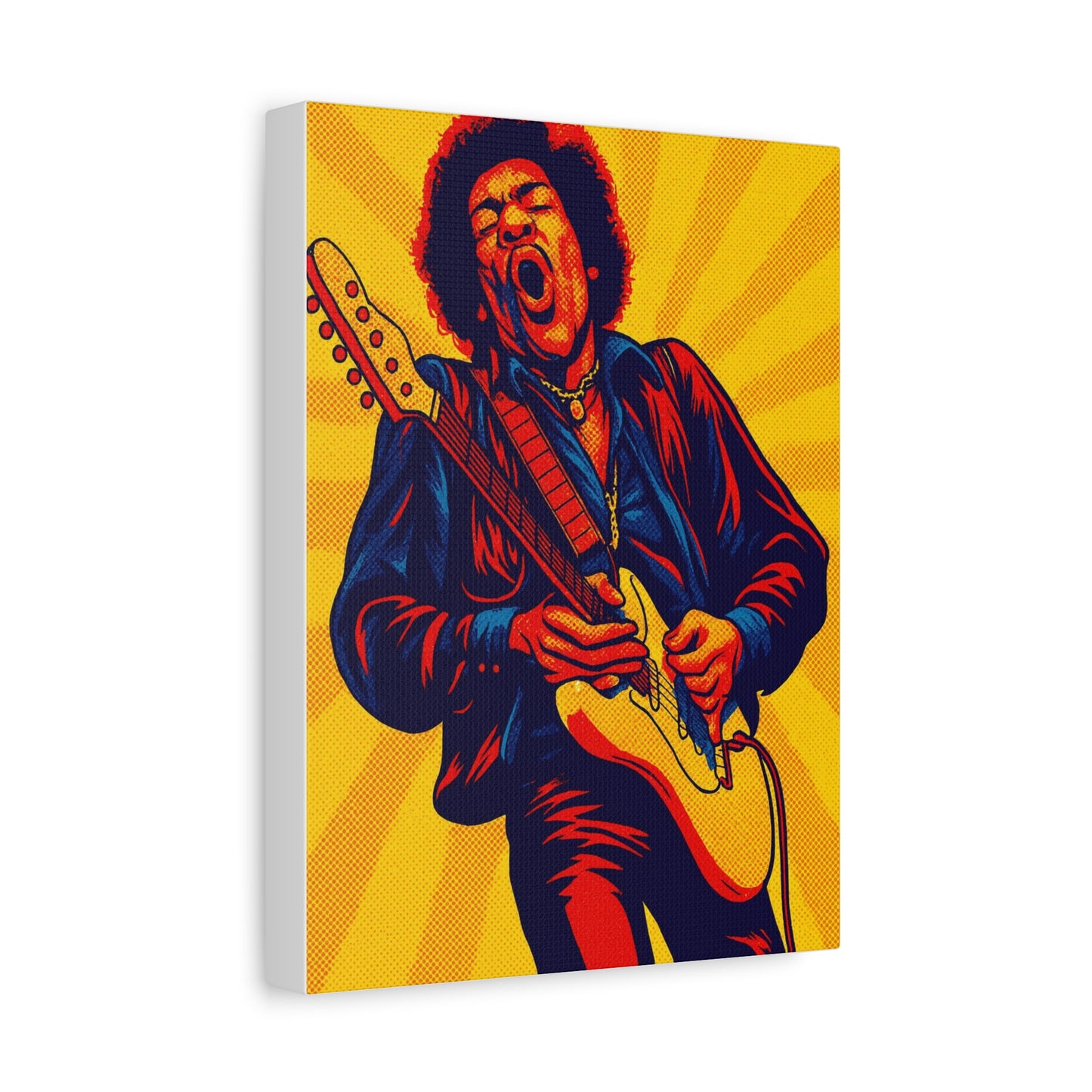 Jimi Hendrix Guitar Pop Art Canvas