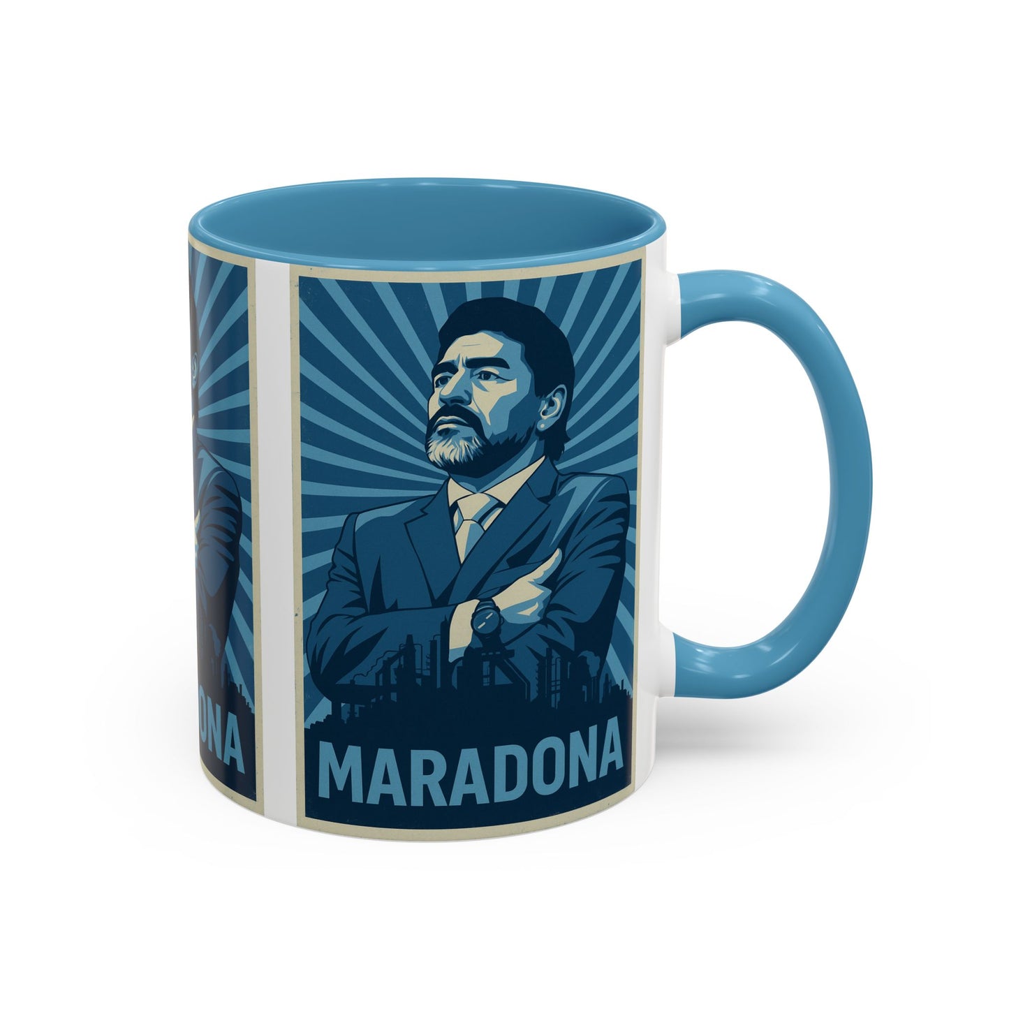 Diego Maradona Manager Blue Mug - Argentina