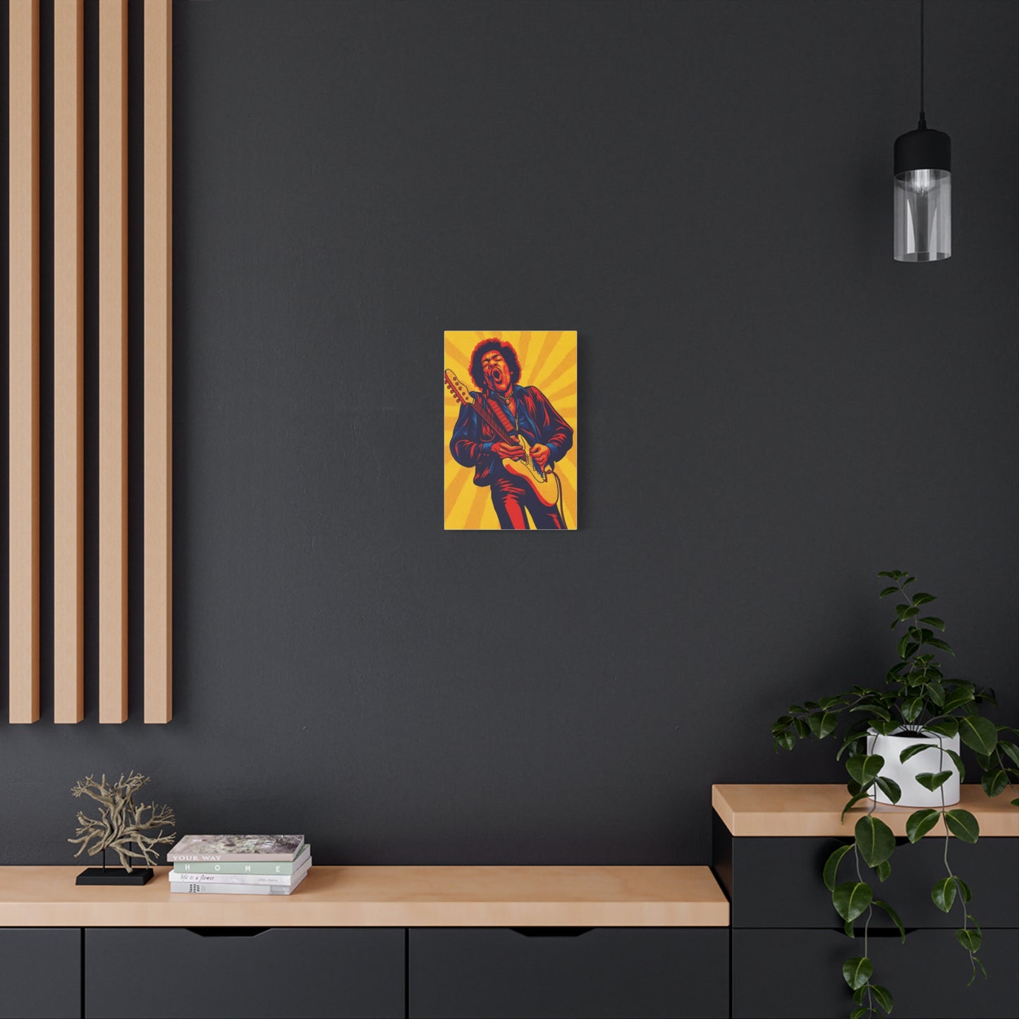 Jimi Hendrix Guitar Pop Art Canvas