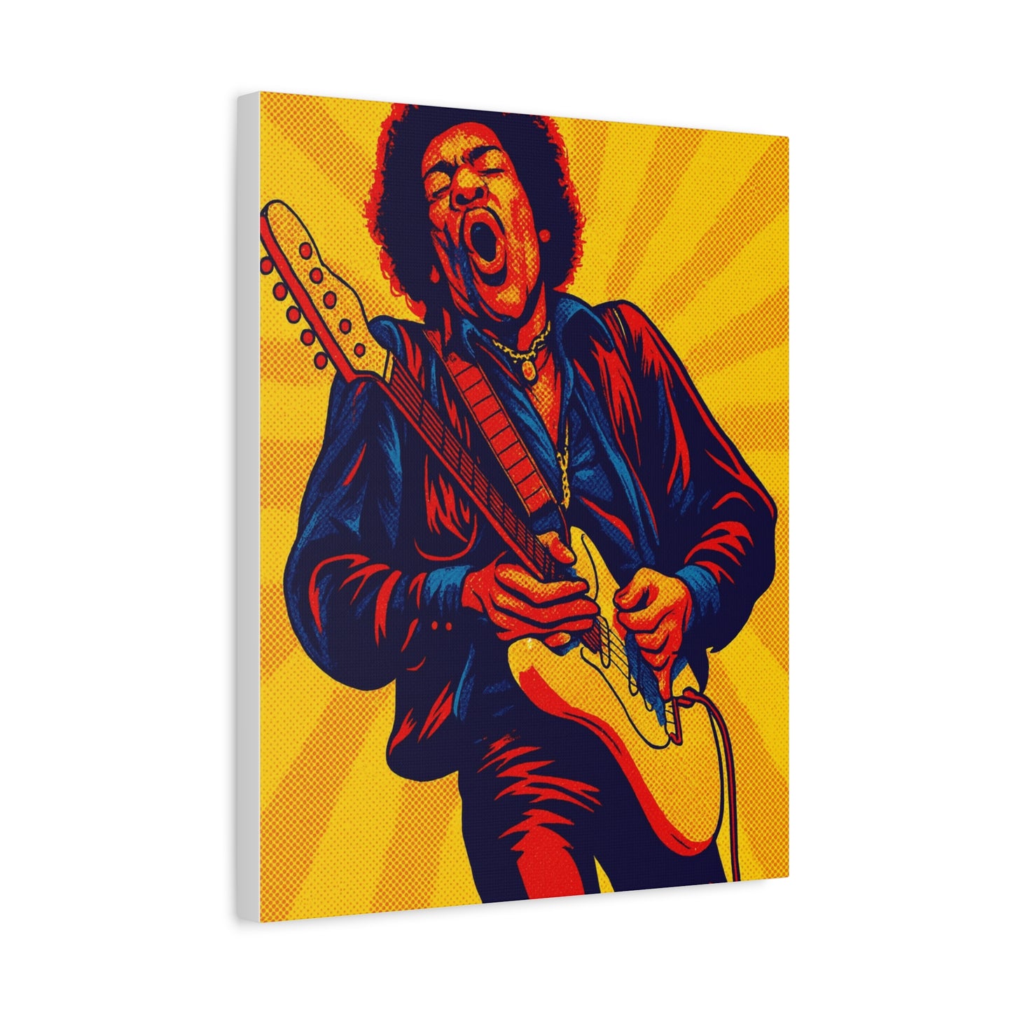 Jimi Hendrix Guitar Pop Art Canvas