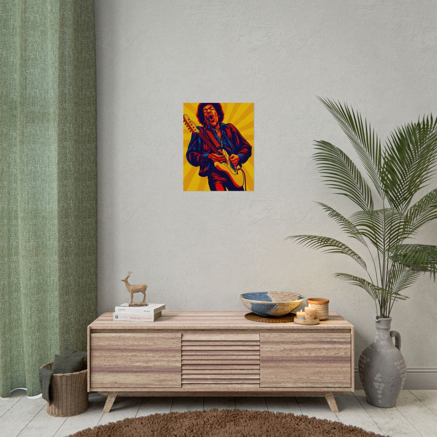 Jimi Hendrix Guitar Pop Art Poster