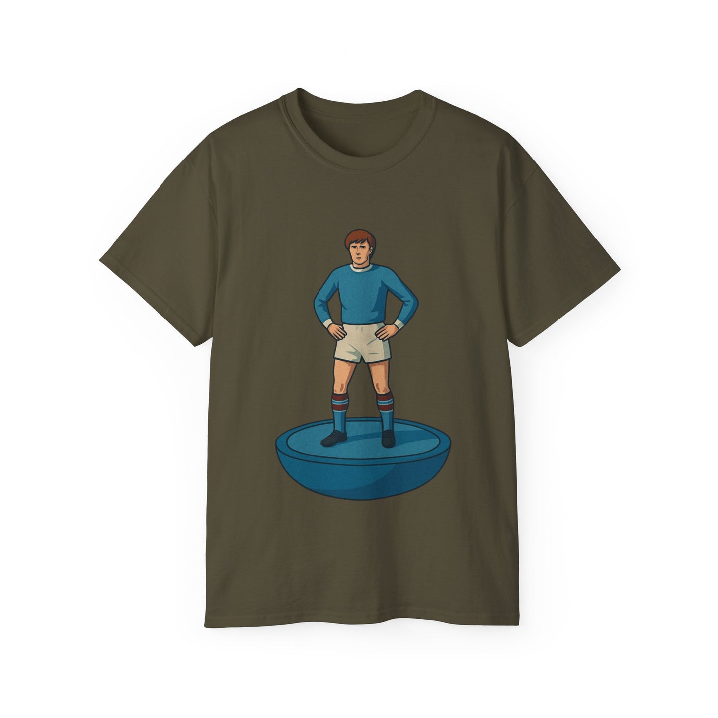 Colin Bell Cartoon Subbuteo T-Shirt - Manchester City
