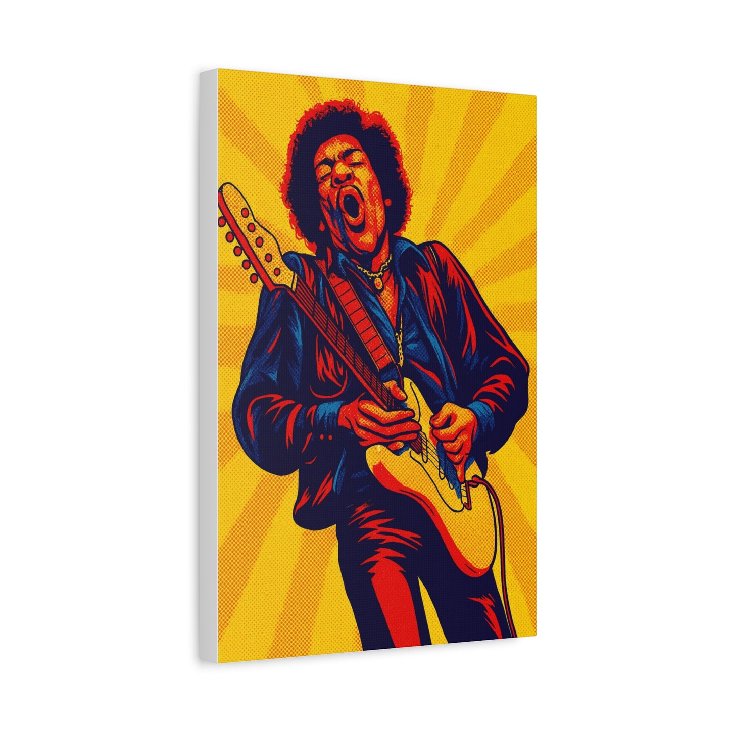 Jimi Hendrix Guitar Pop Art Canvas