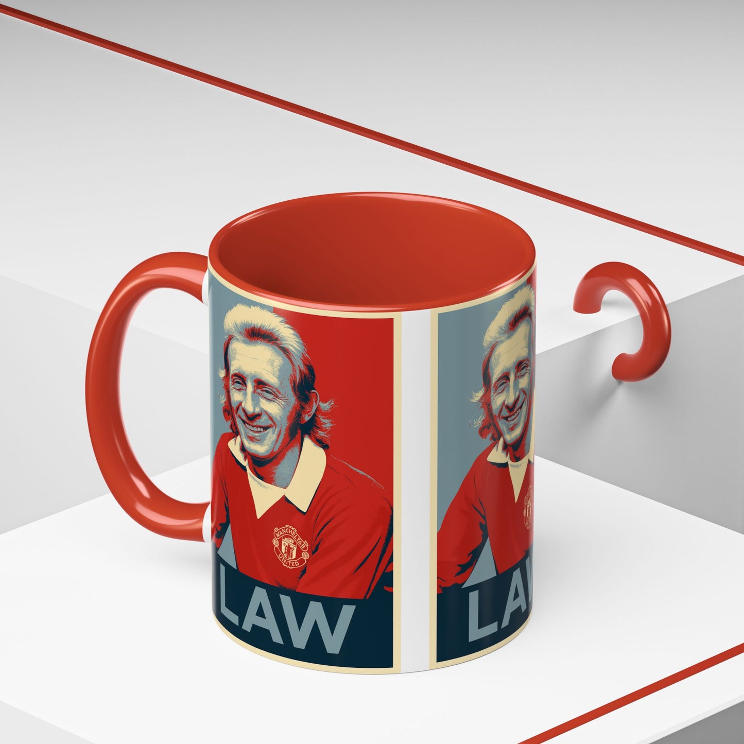 Denis Law Hope Poster Mug - Manchester United