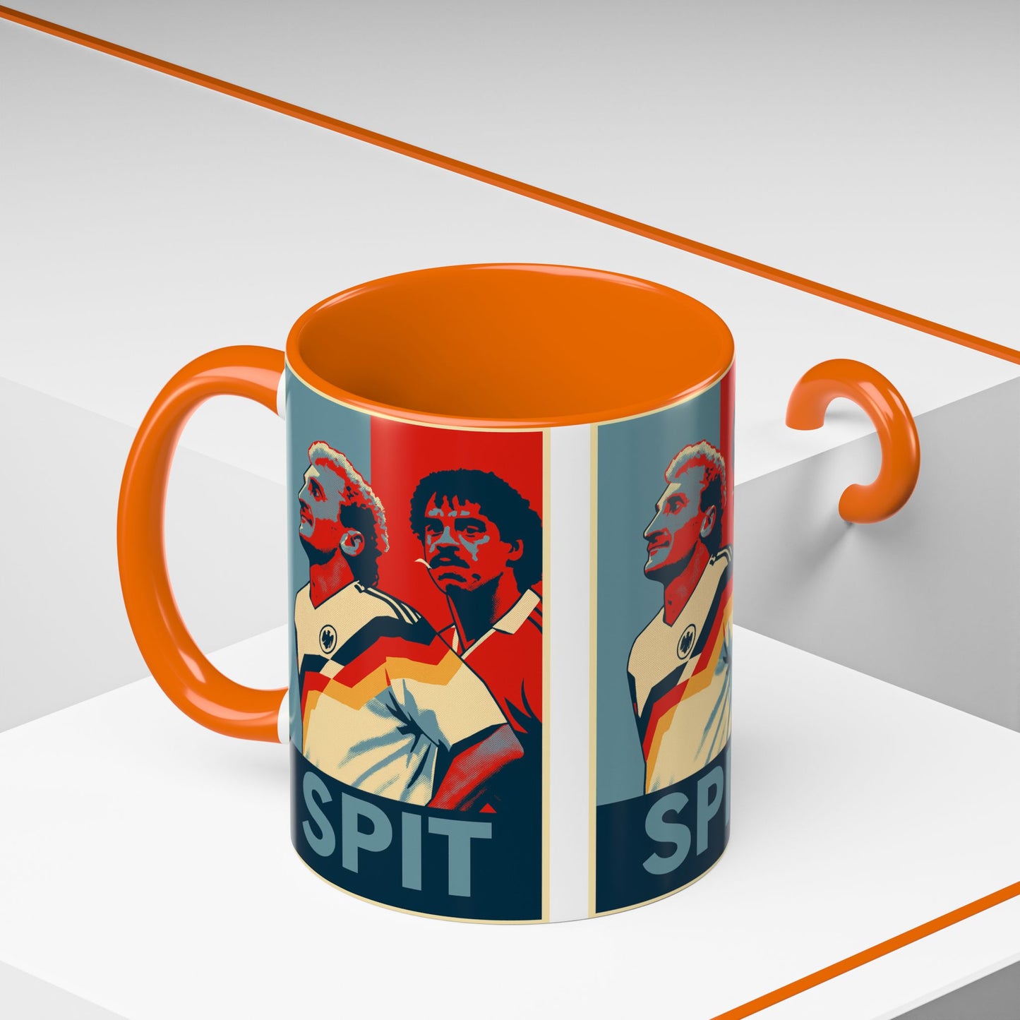Rudy Voller and Frank Rijkaard Italia 90 Hope Poster Mug - Spit