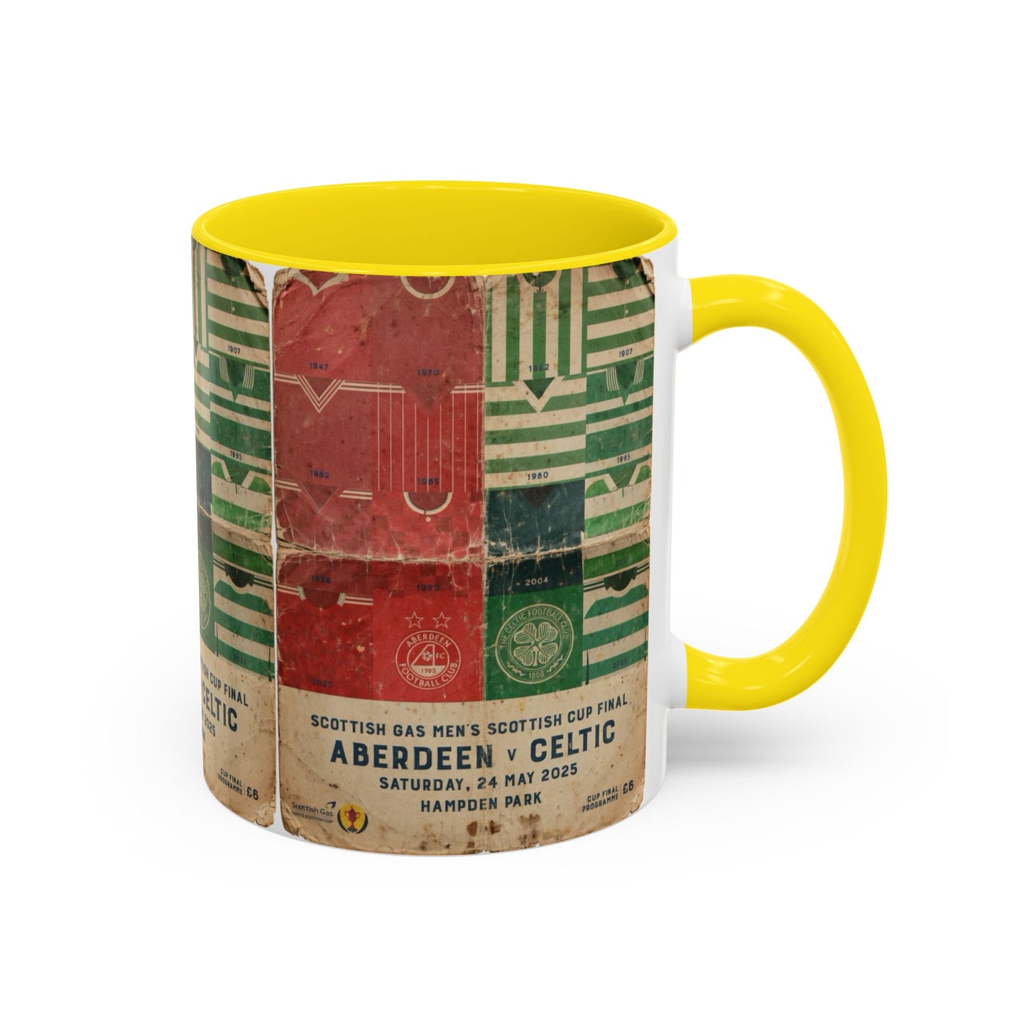 2025 Scottish Challenge Cup Aberdeen Celtic Programme Poster Accent Coffee Mug (11, 15oz)
