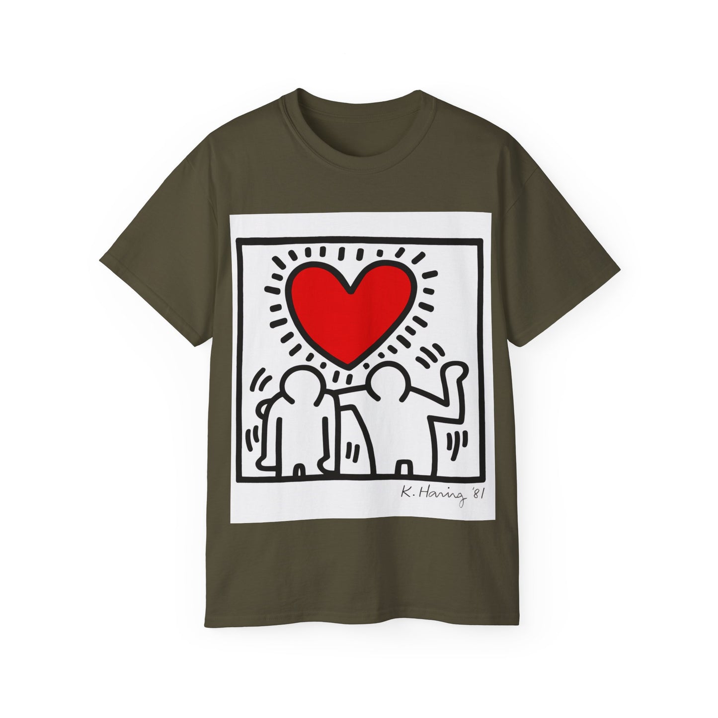Keith Haring Heart Couple T-Shirt